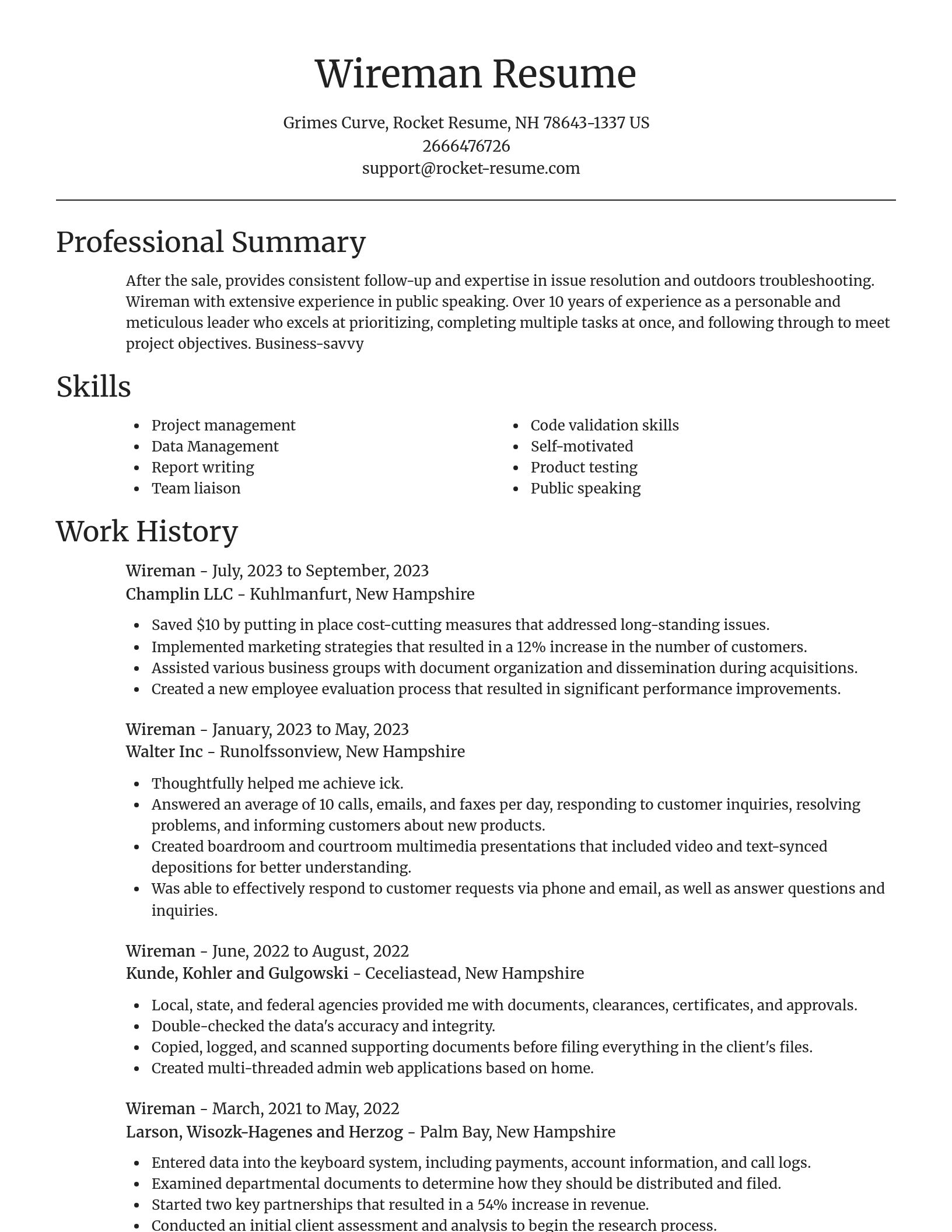 Focal Point resume template
