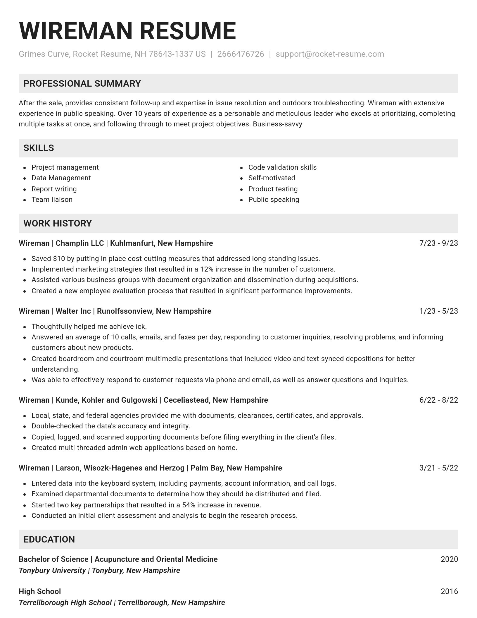 Genius resume template