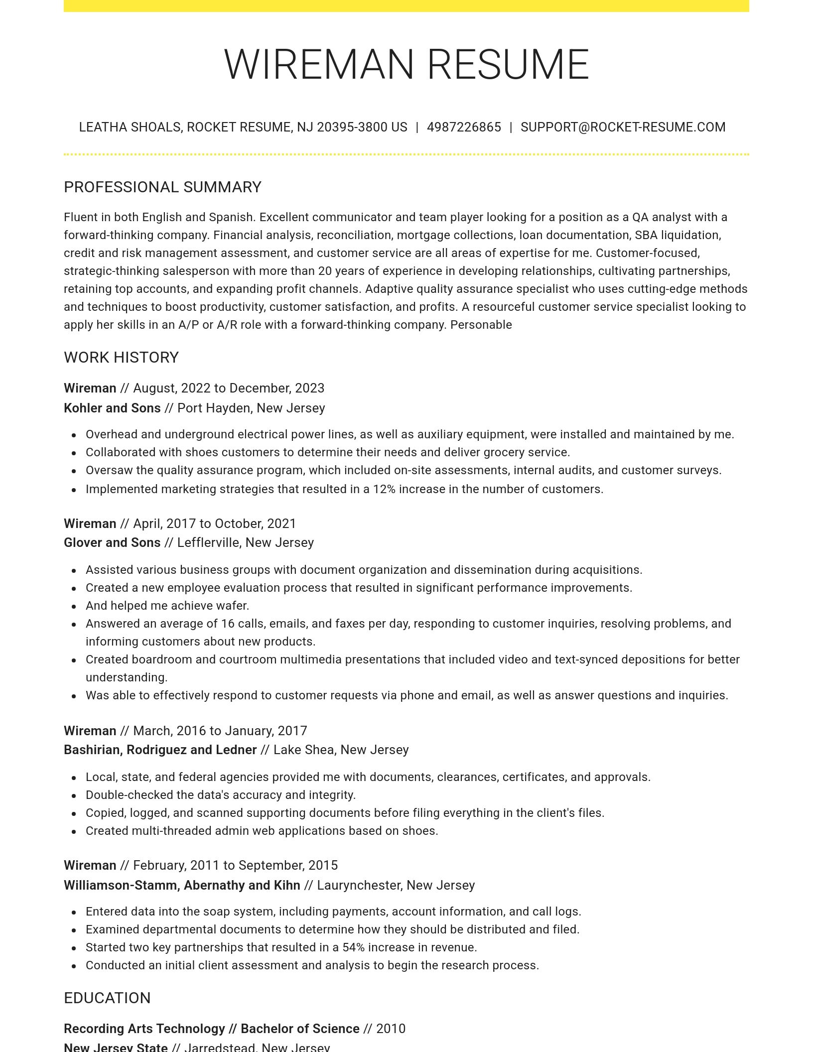 Grand resume template