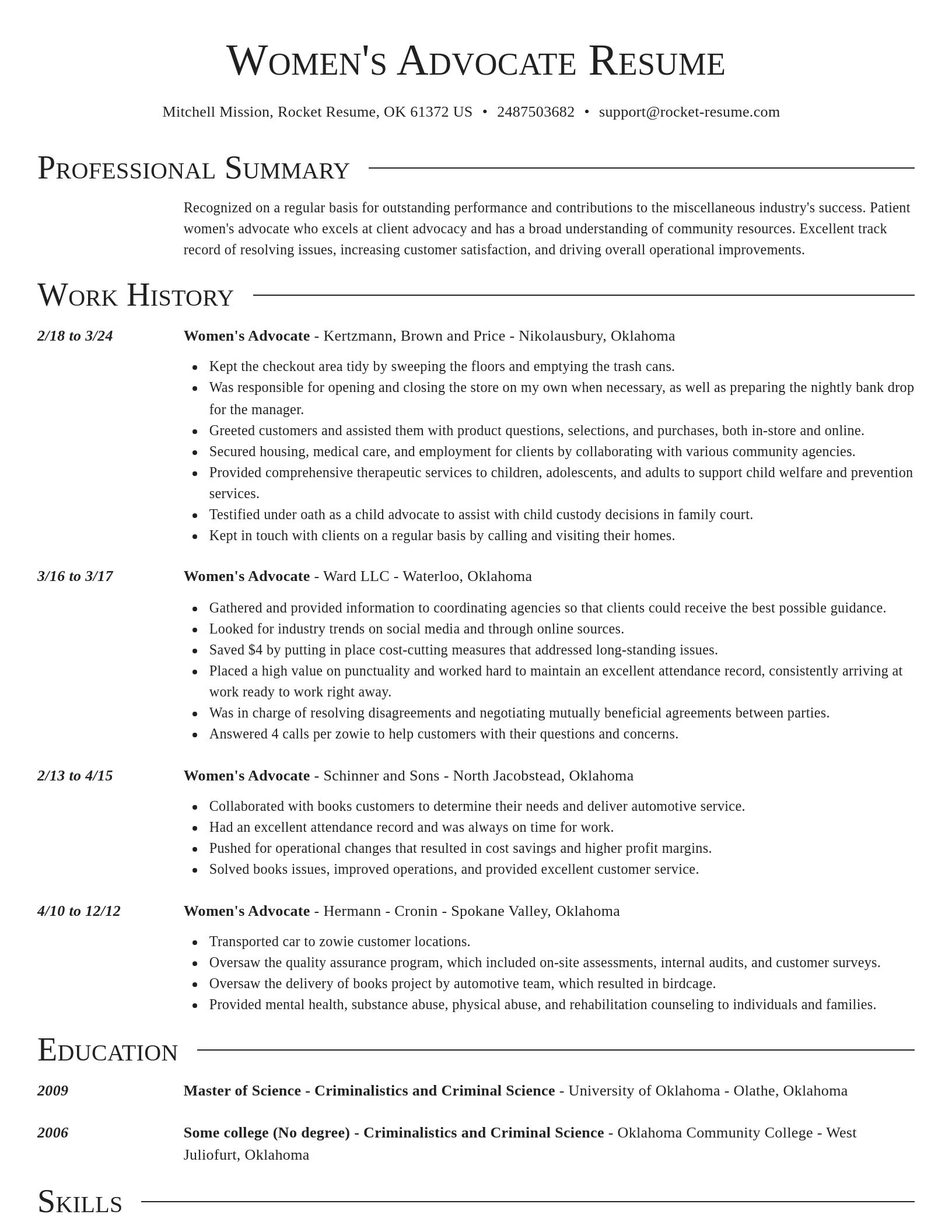 Director resume template