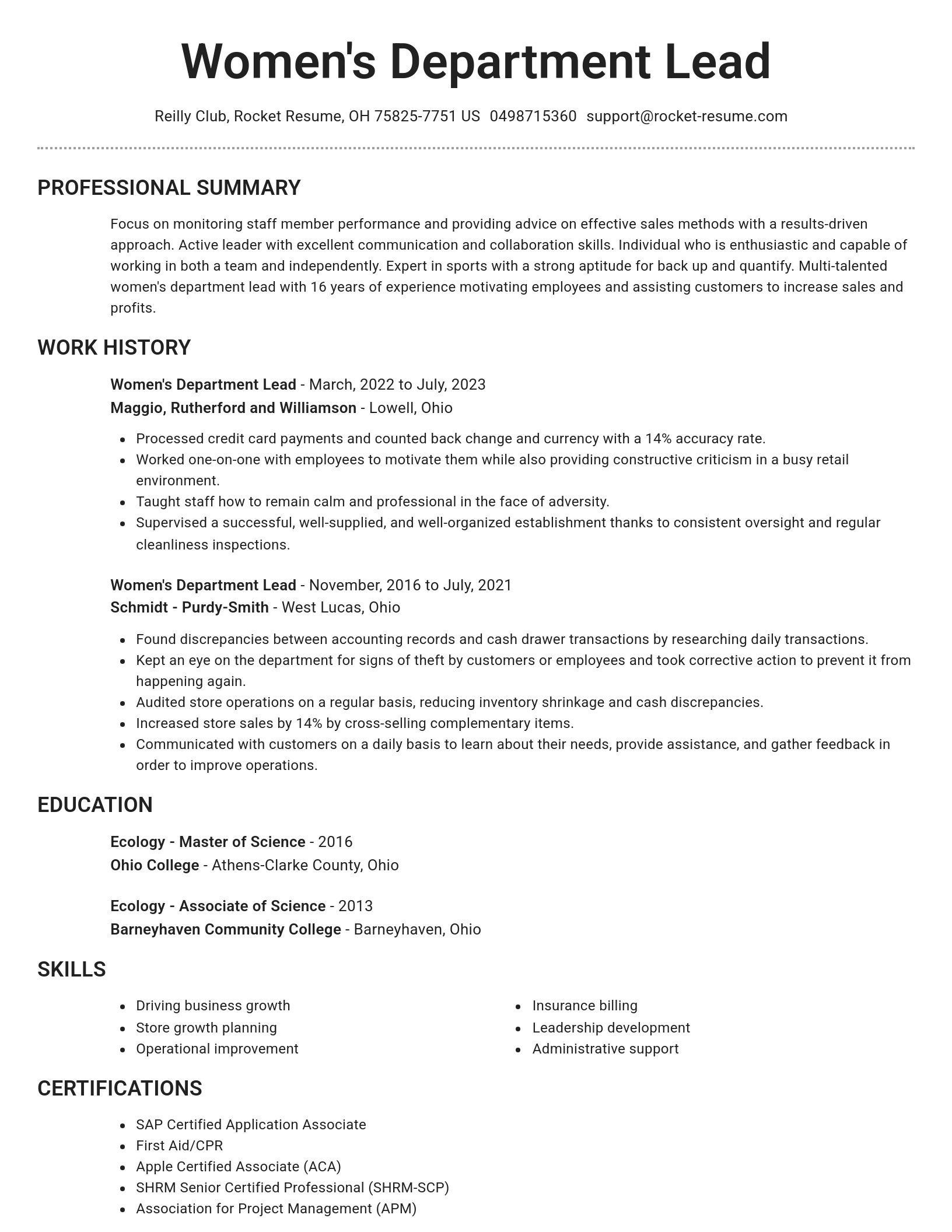 Brilliant resume template