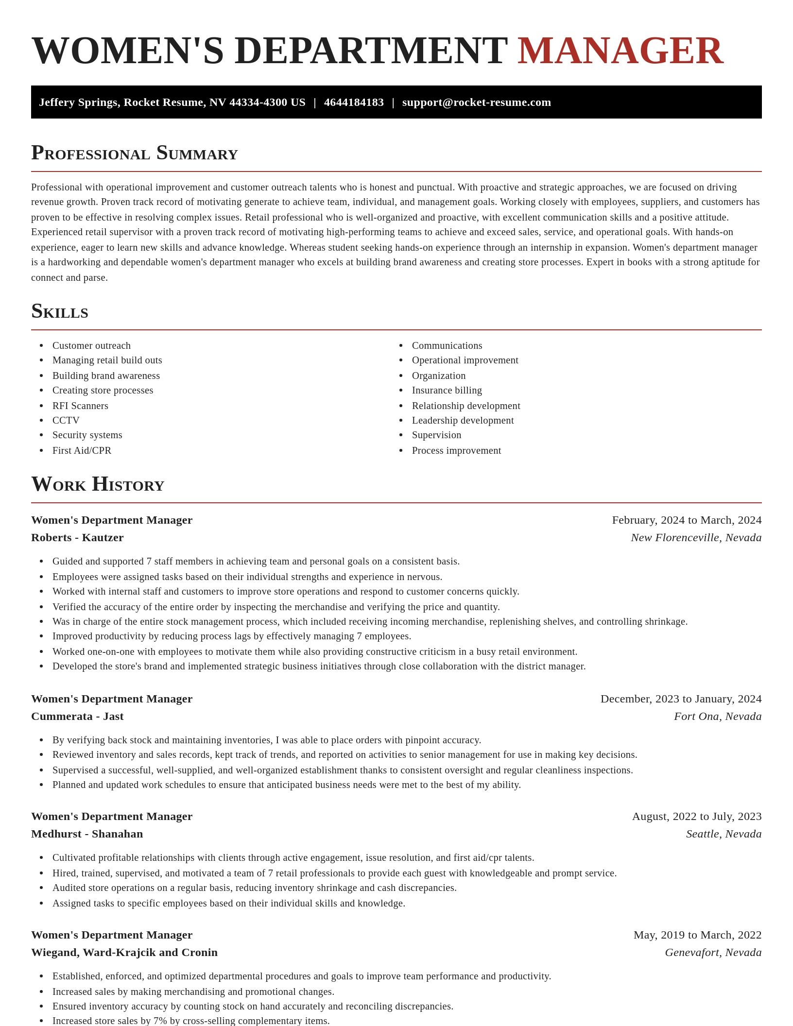 Exquisite resume template