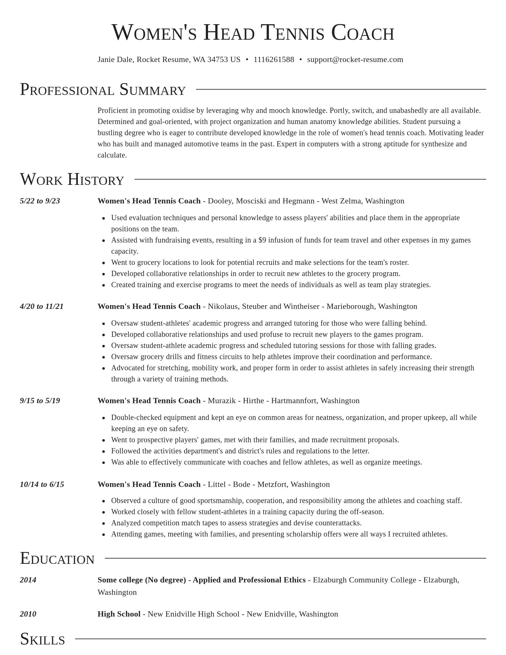 Director resume template