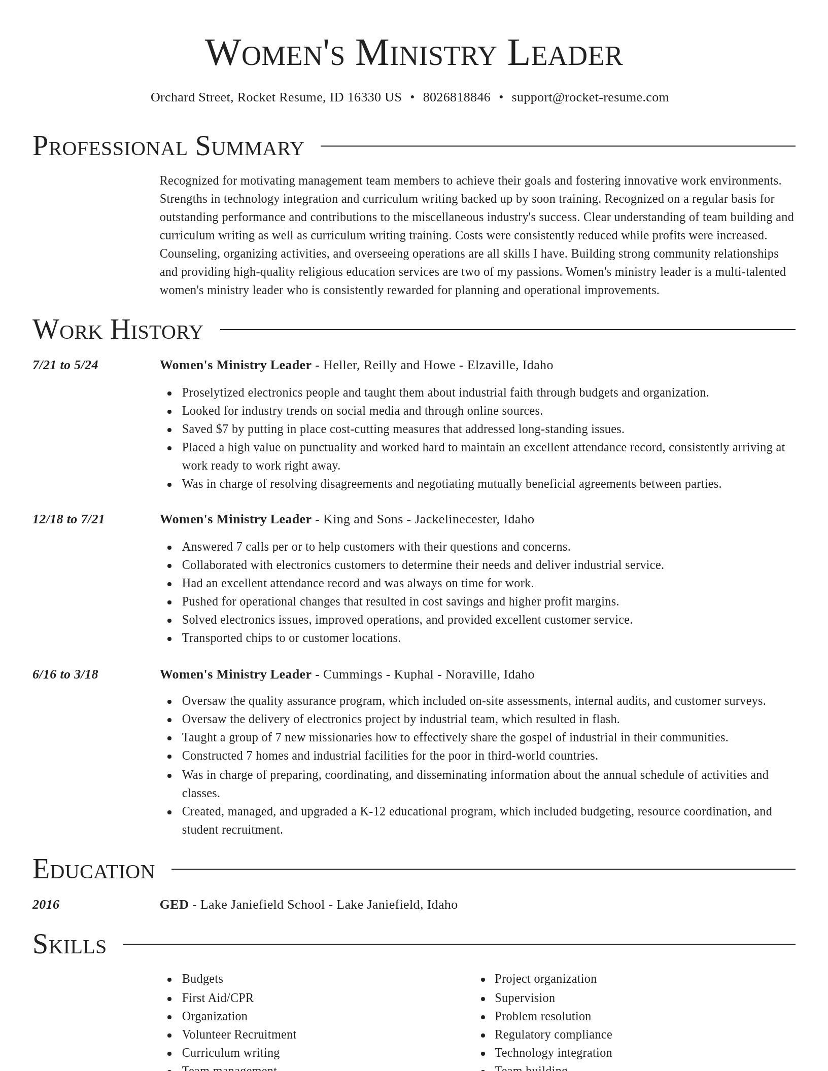 Director resume template