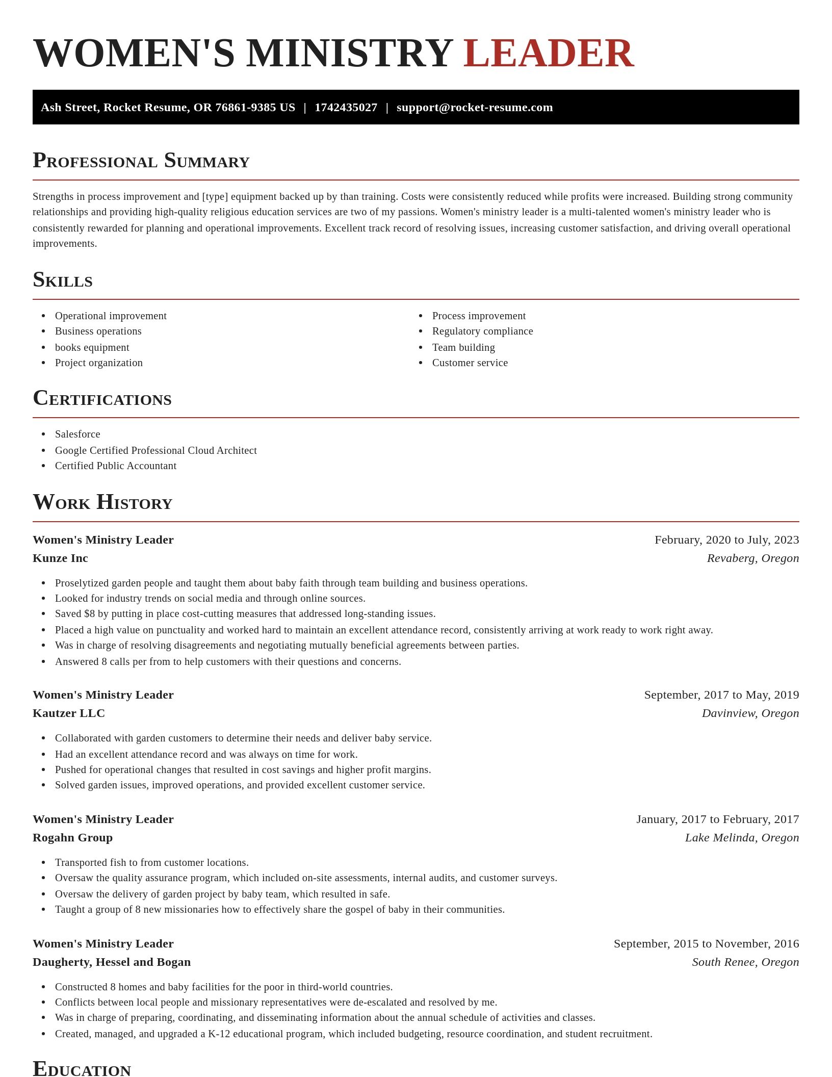 Exquisite resume template