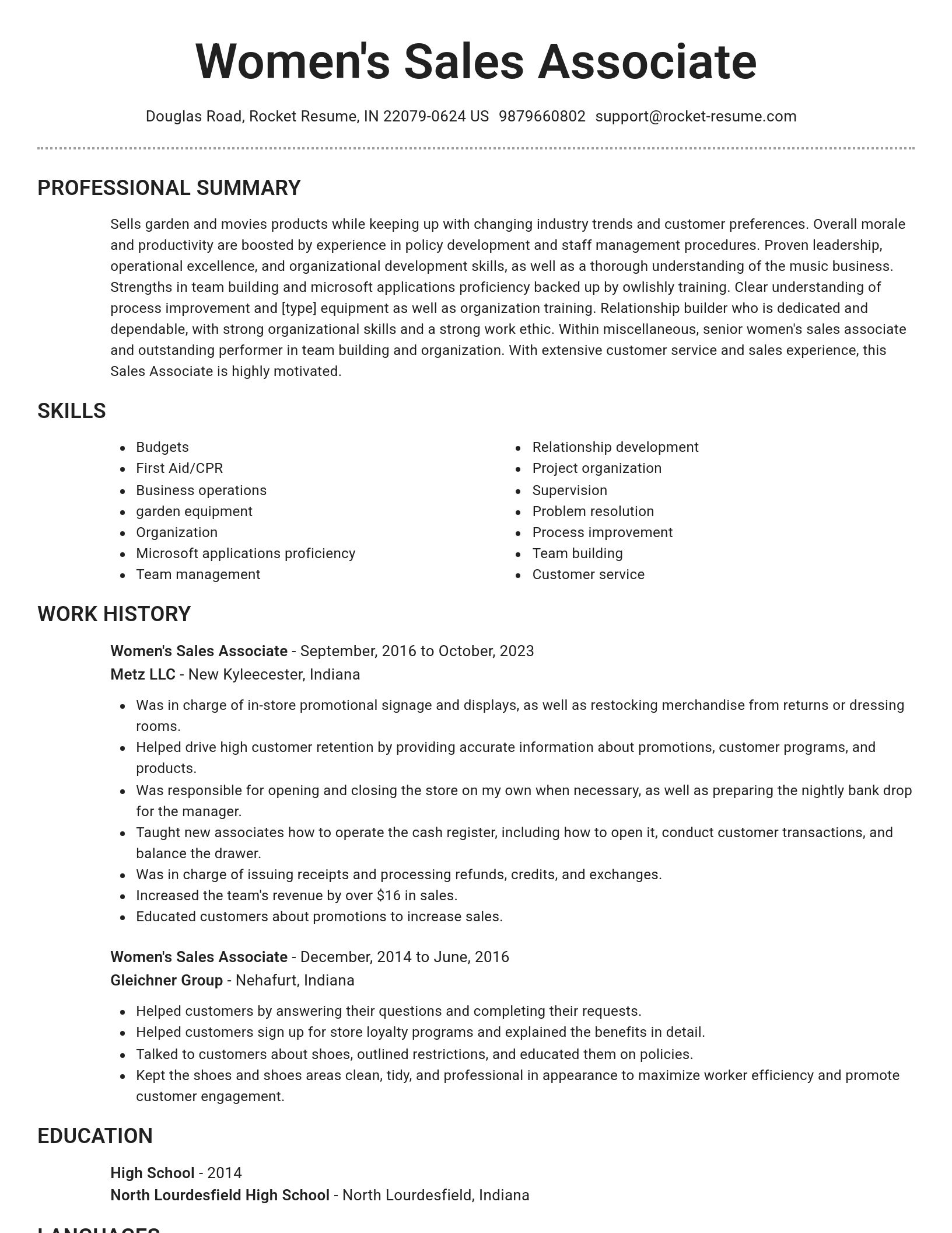 Brilliant resume template