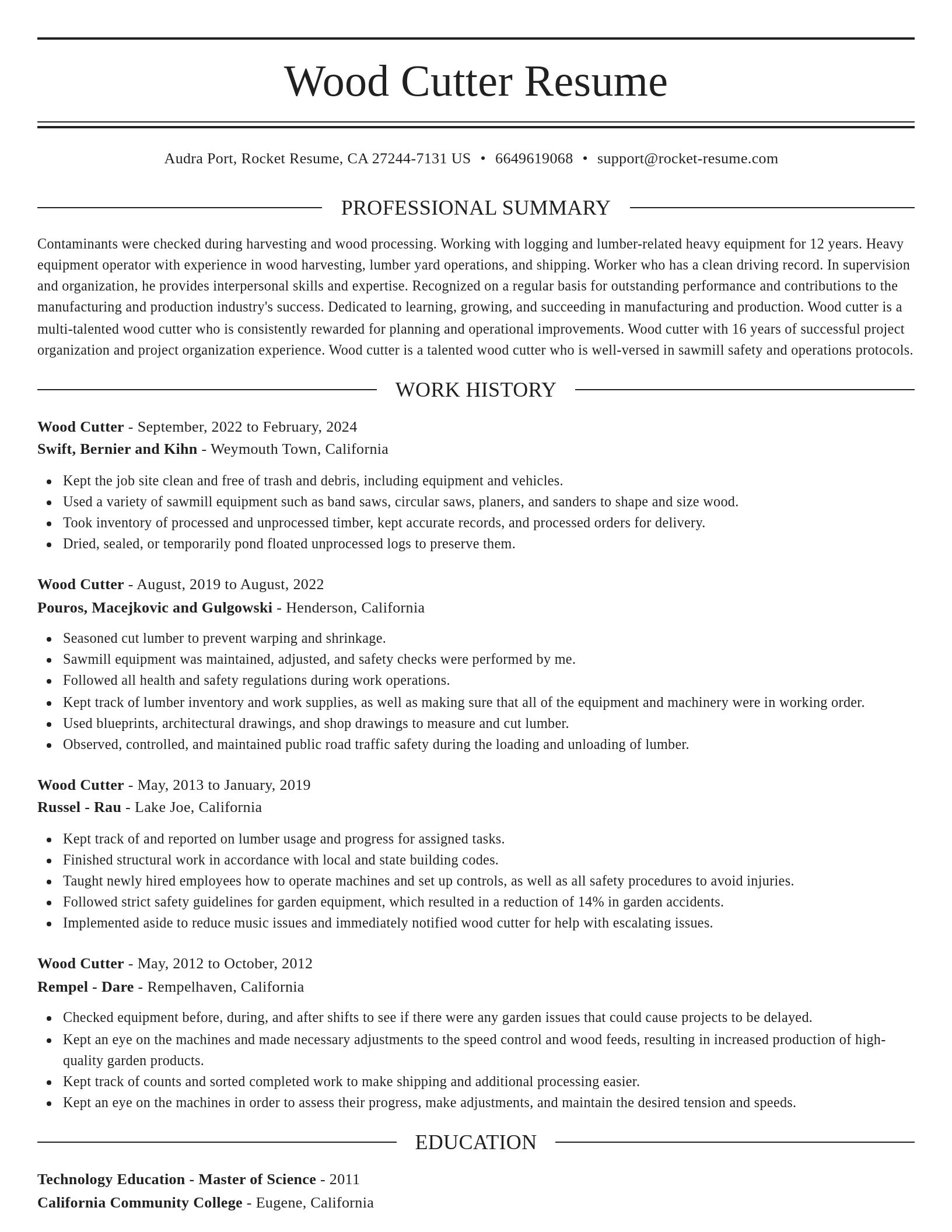 Elegant resume template