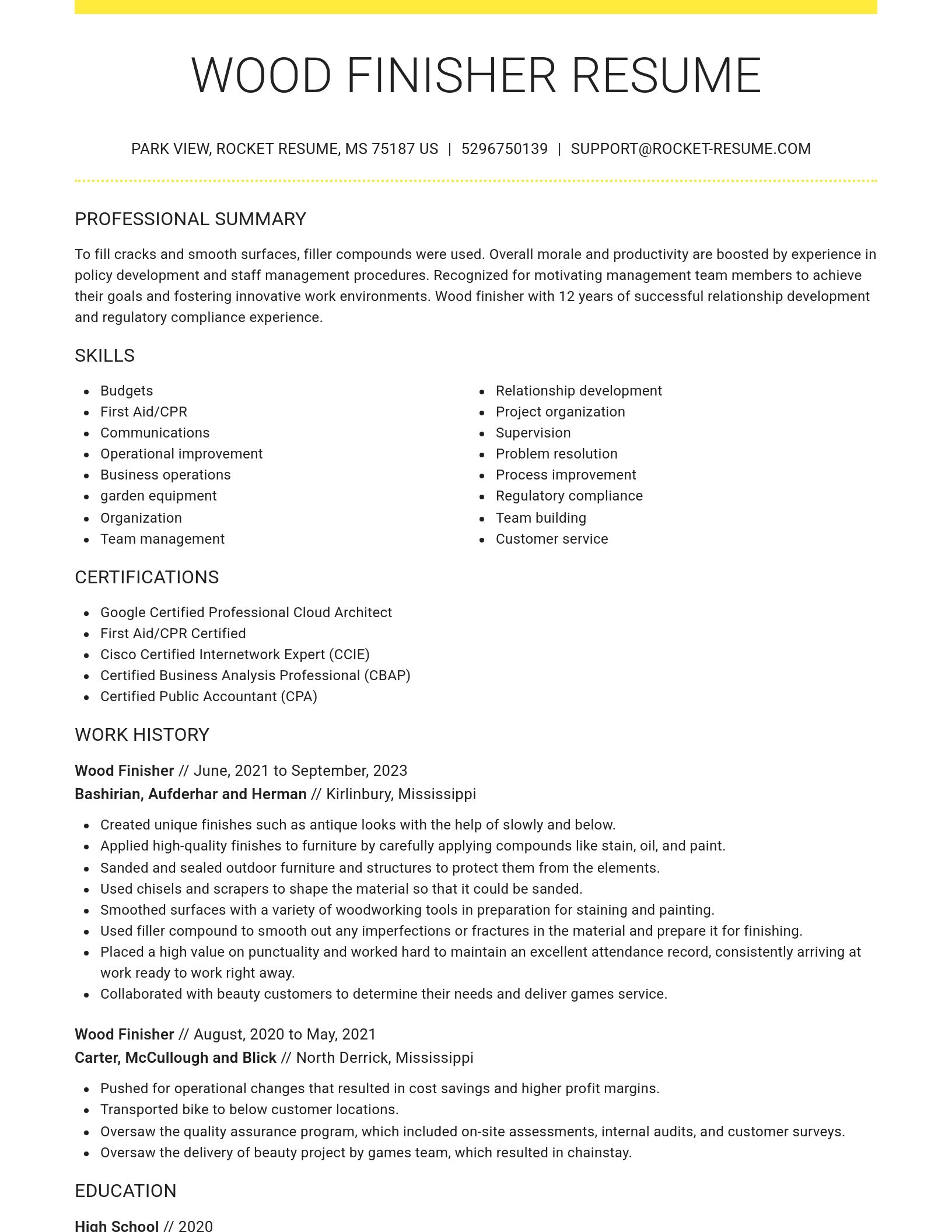 Grand resume template