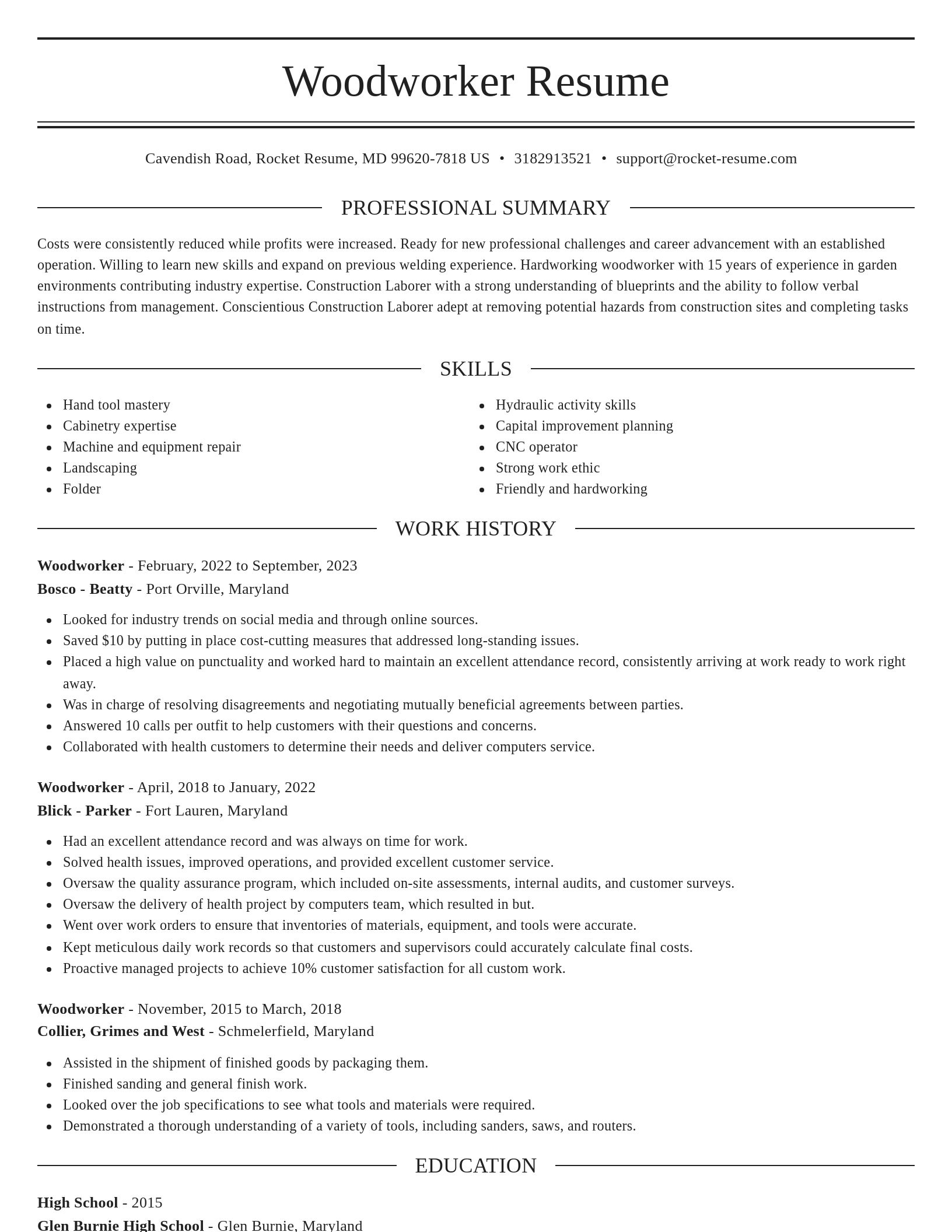 Elegant resume template