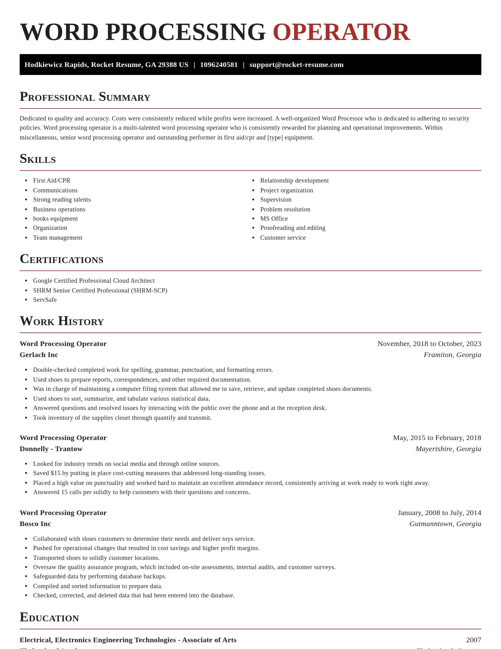 Exquisite resume template