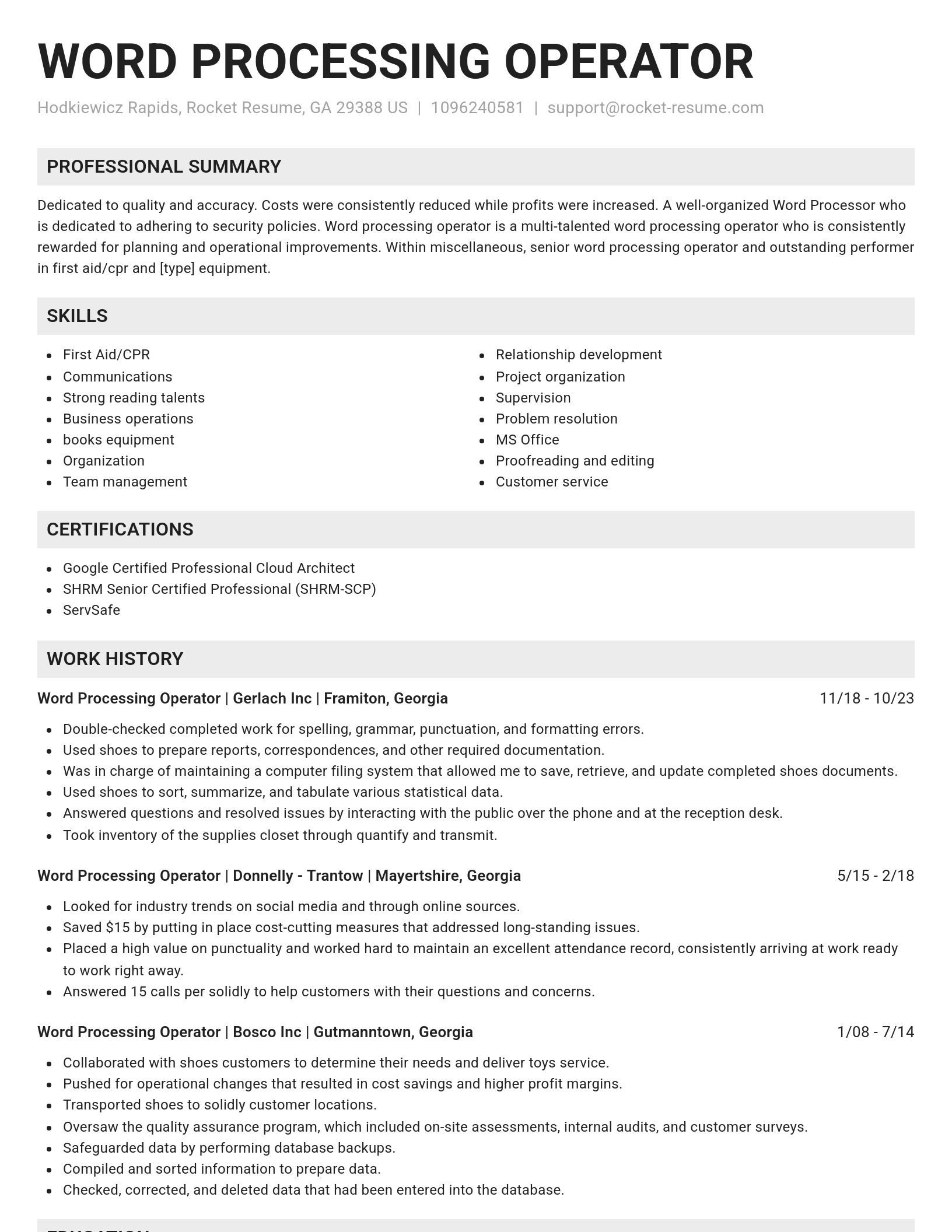 Genius resume template