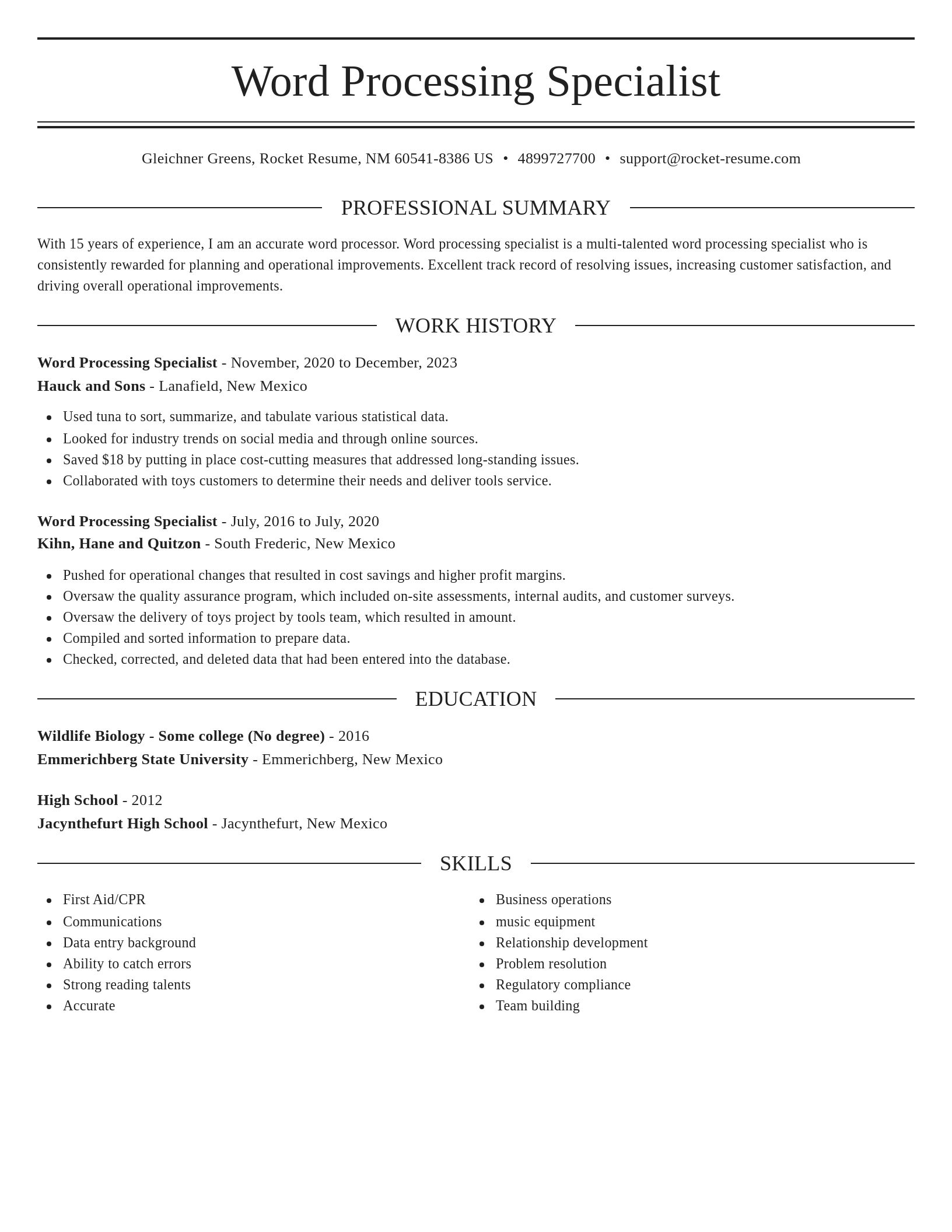 Elegant resume template