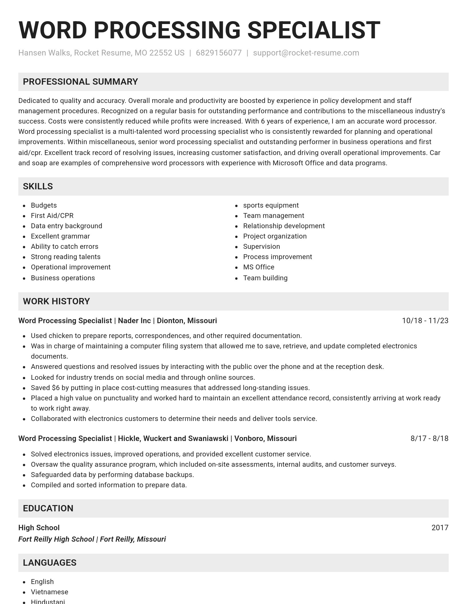 Genius resume template