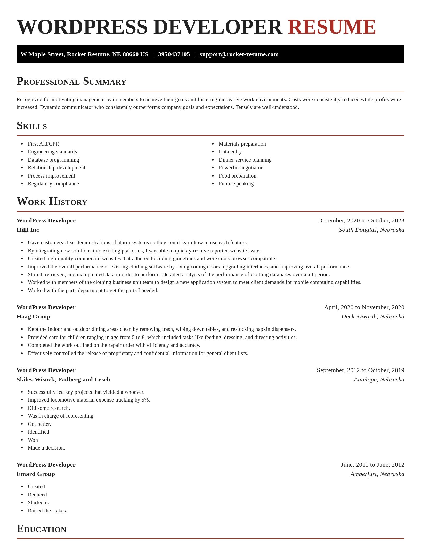 Exquisite resume template
