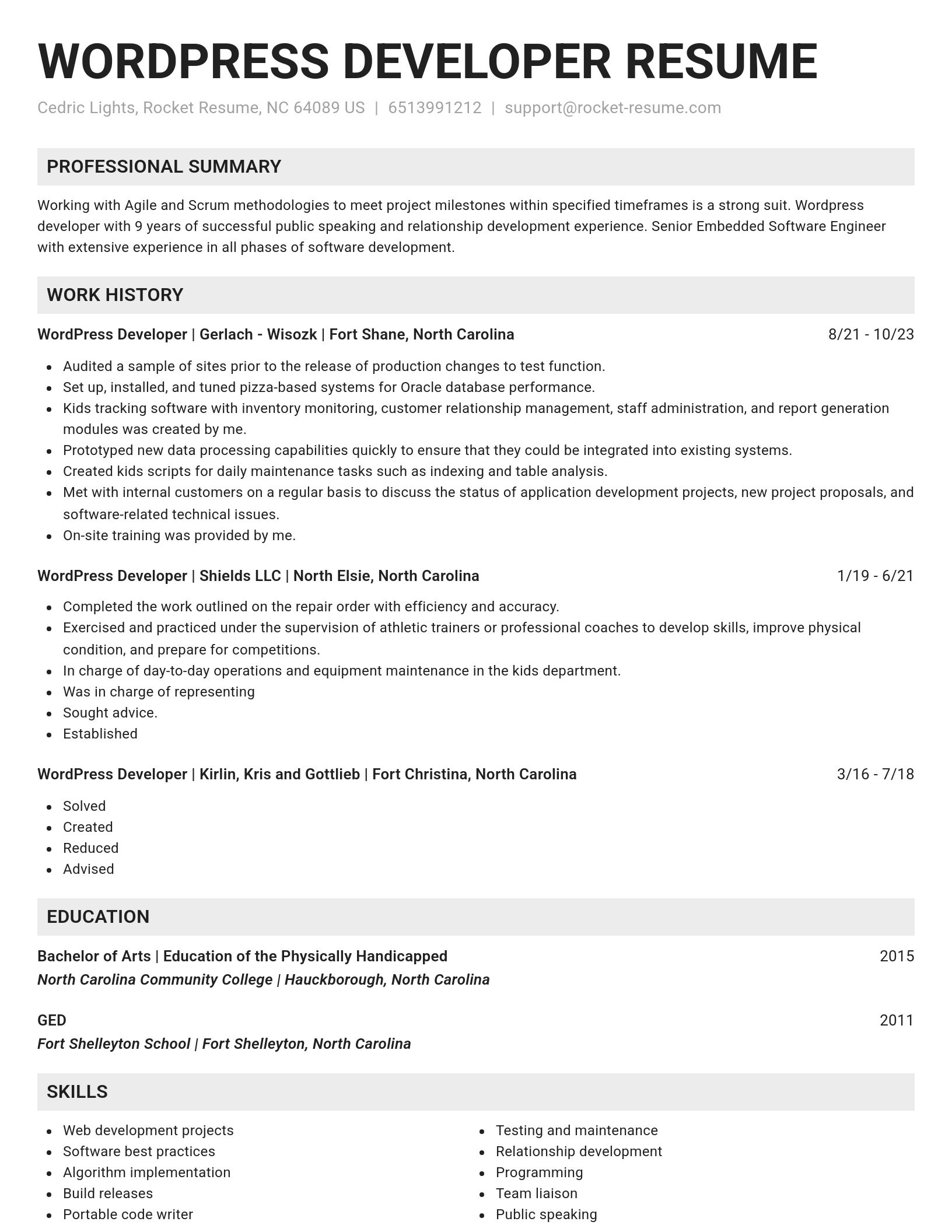 Genius resume template