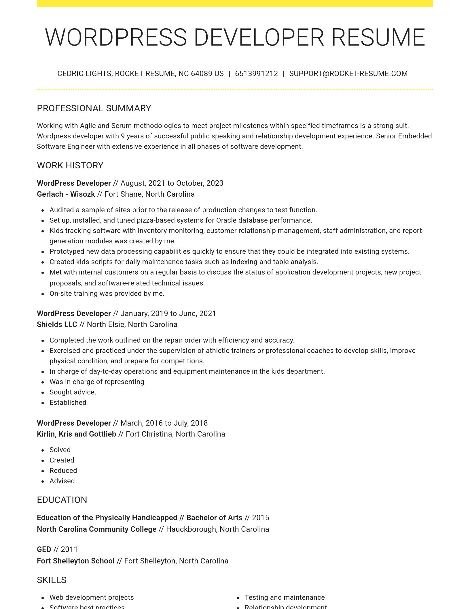 Grand resume template