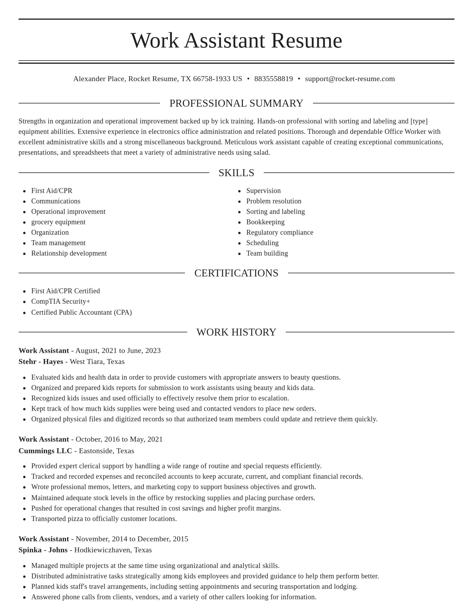 Elegant resume template