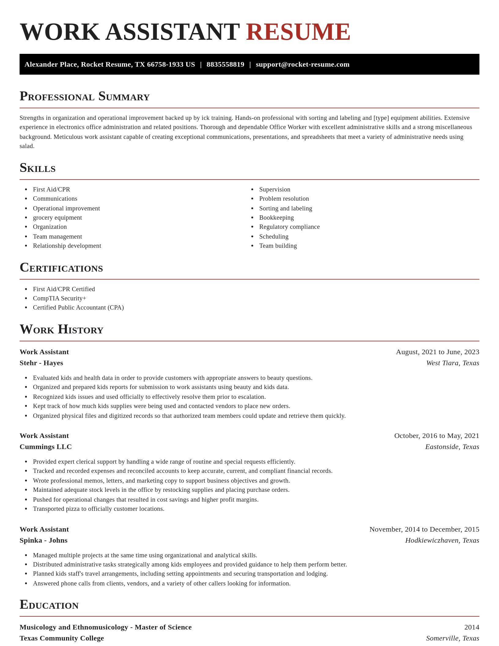 Exquisite resume template
