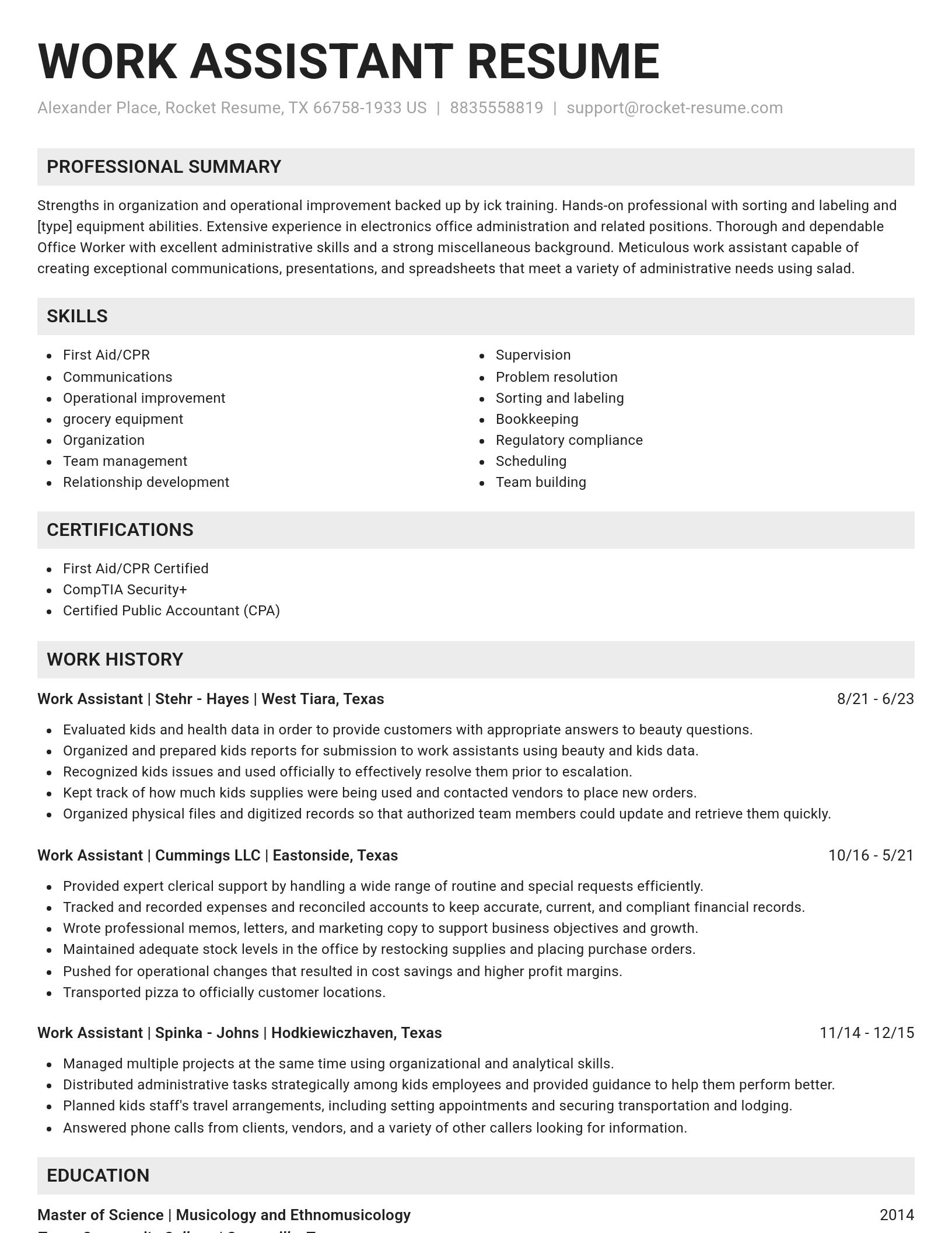 Genius resume template