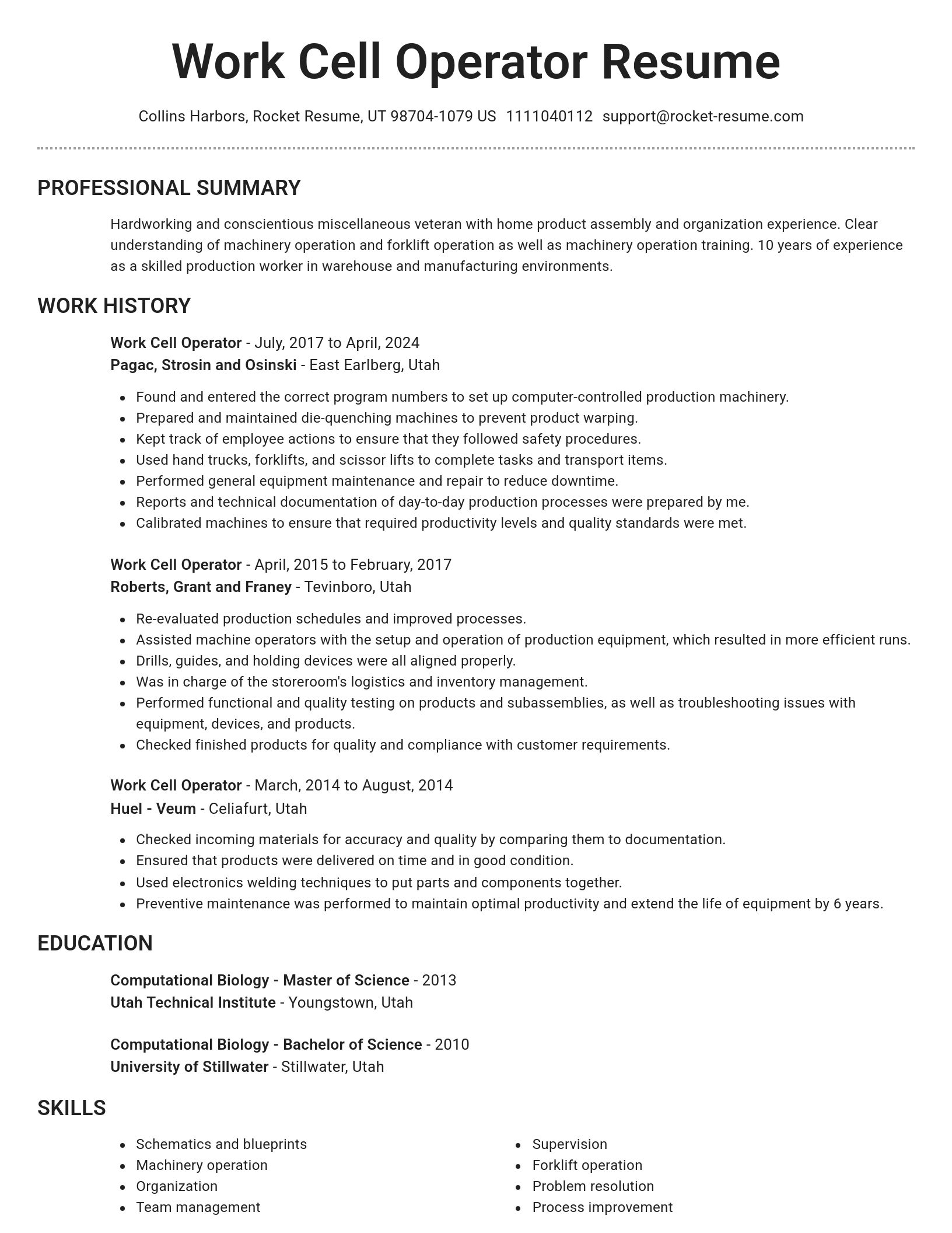 Brilliant resume template