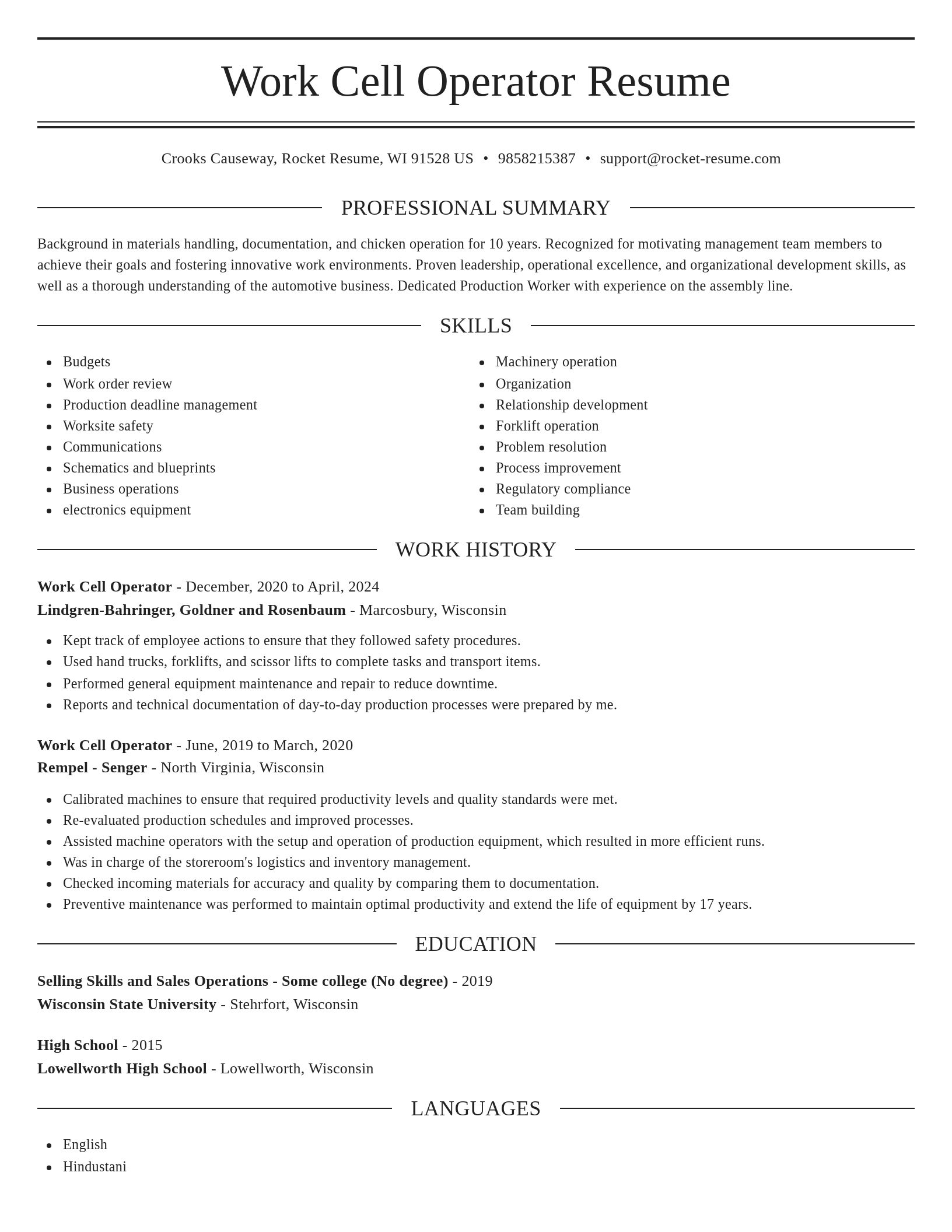 Elegant resume template