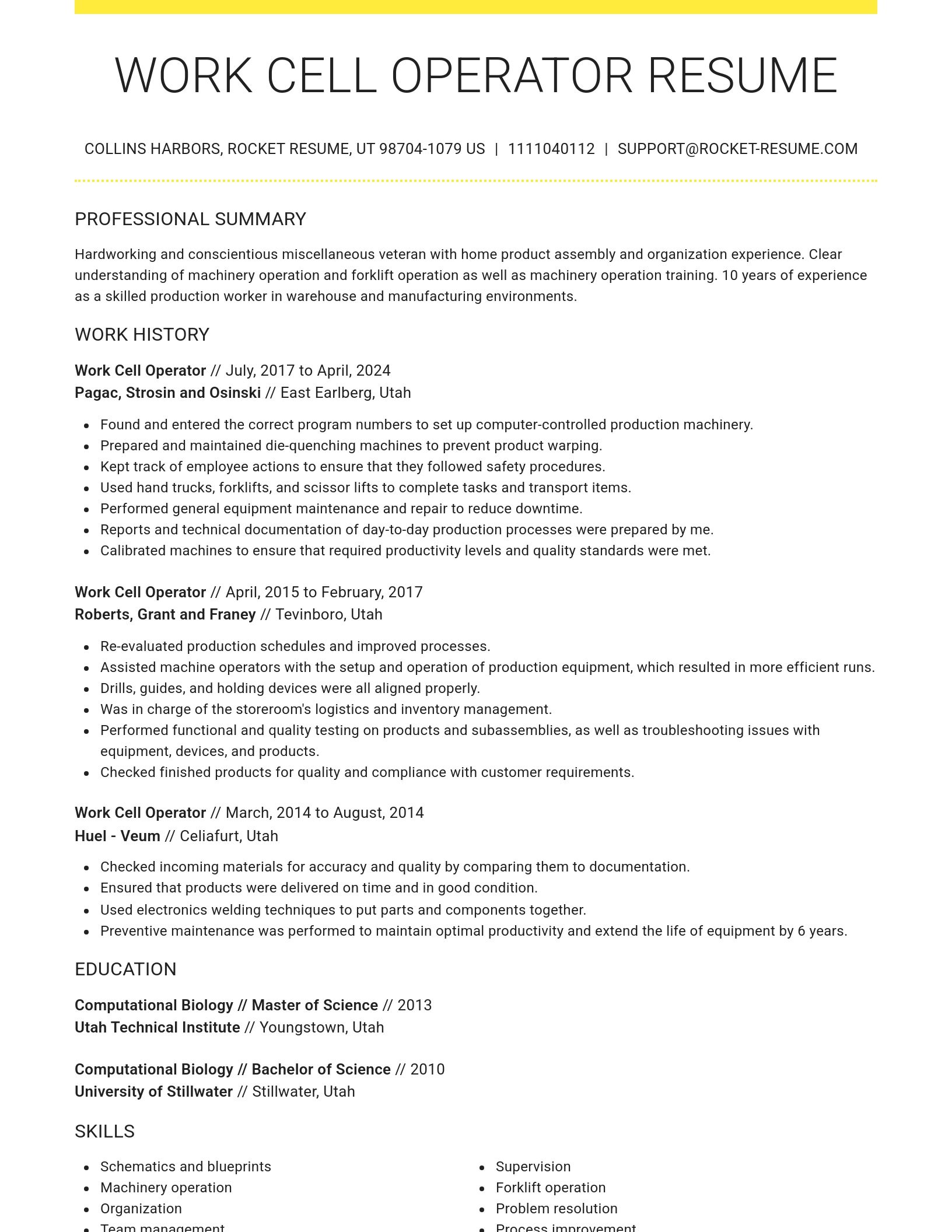 Grand resume template
