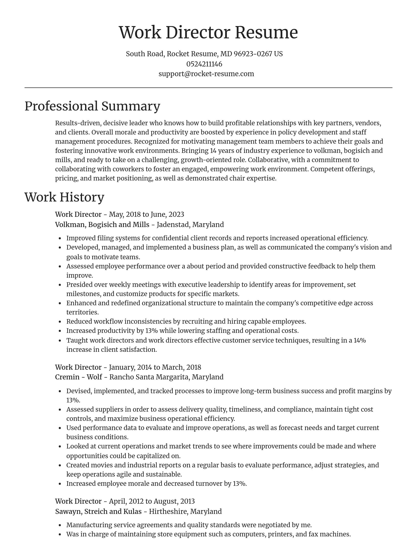 Focal Point resume template