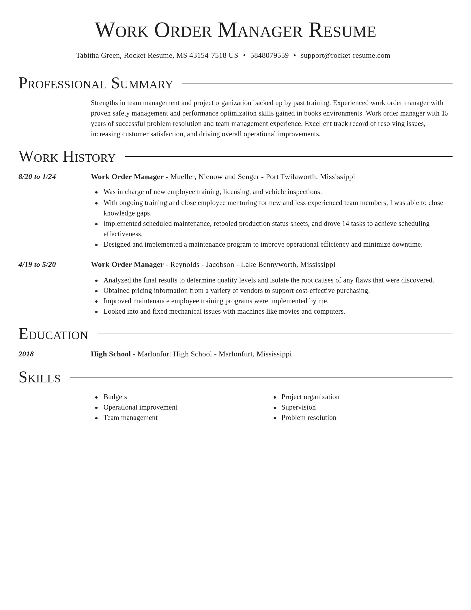 Director resume template