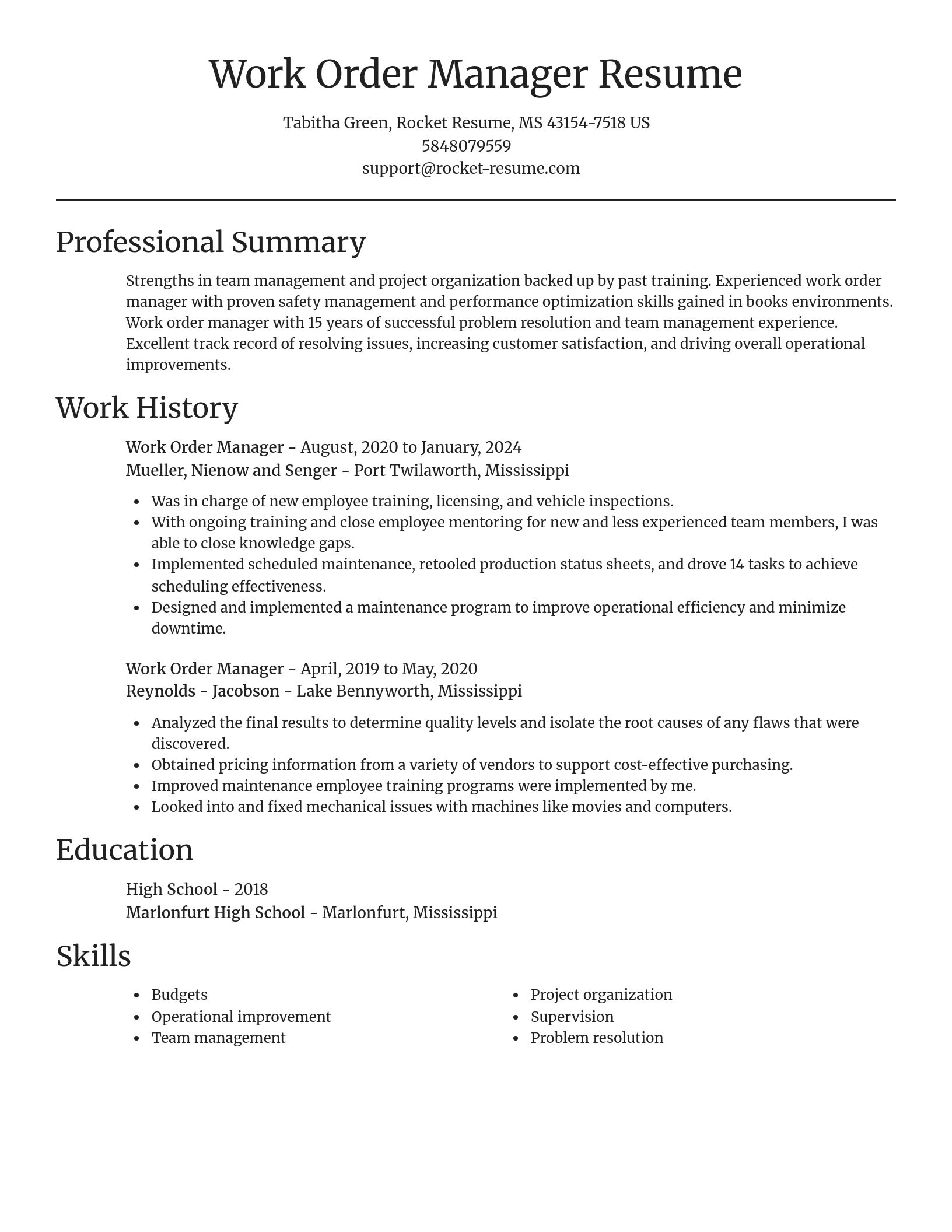 Focal Point resume template