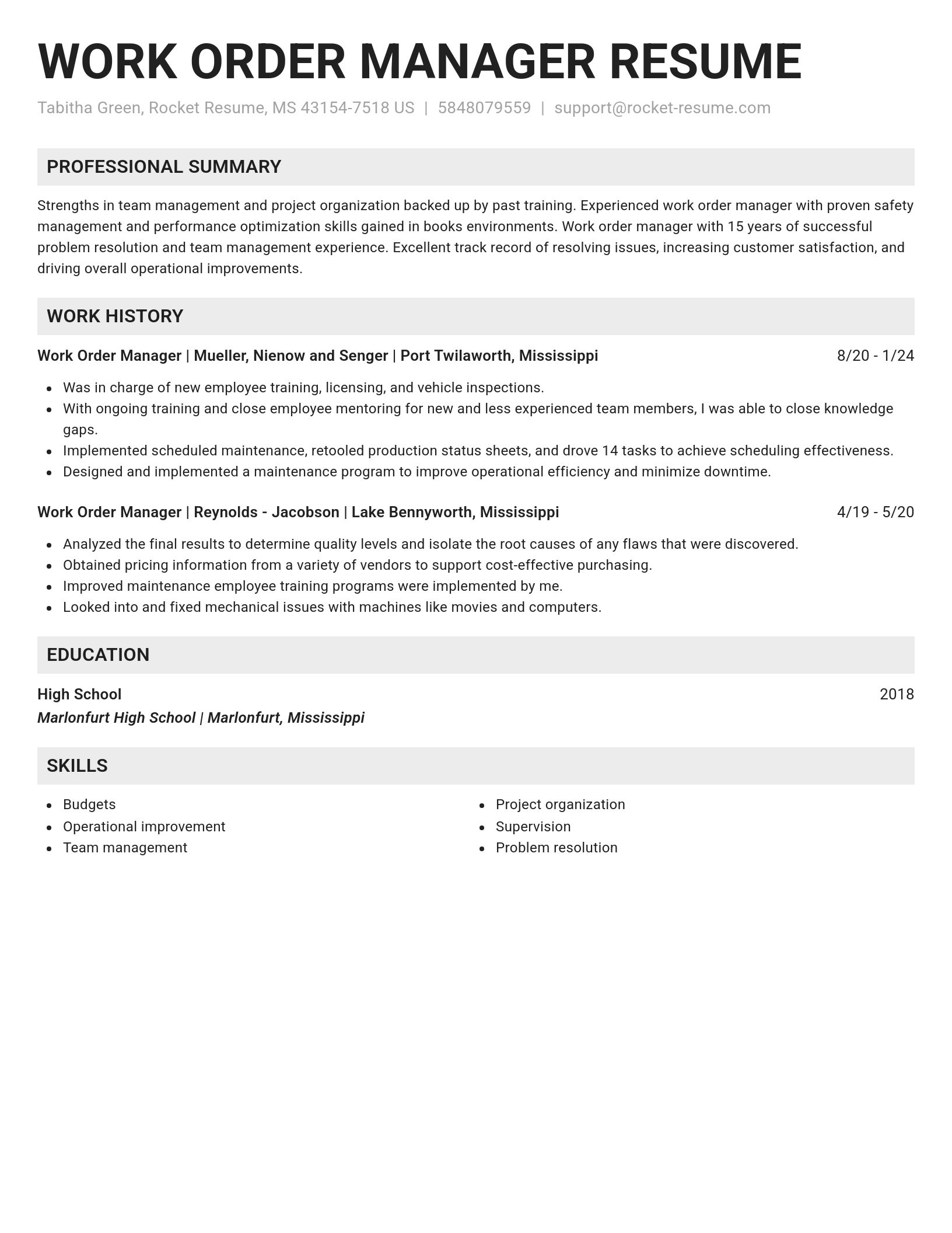 Genius resume template