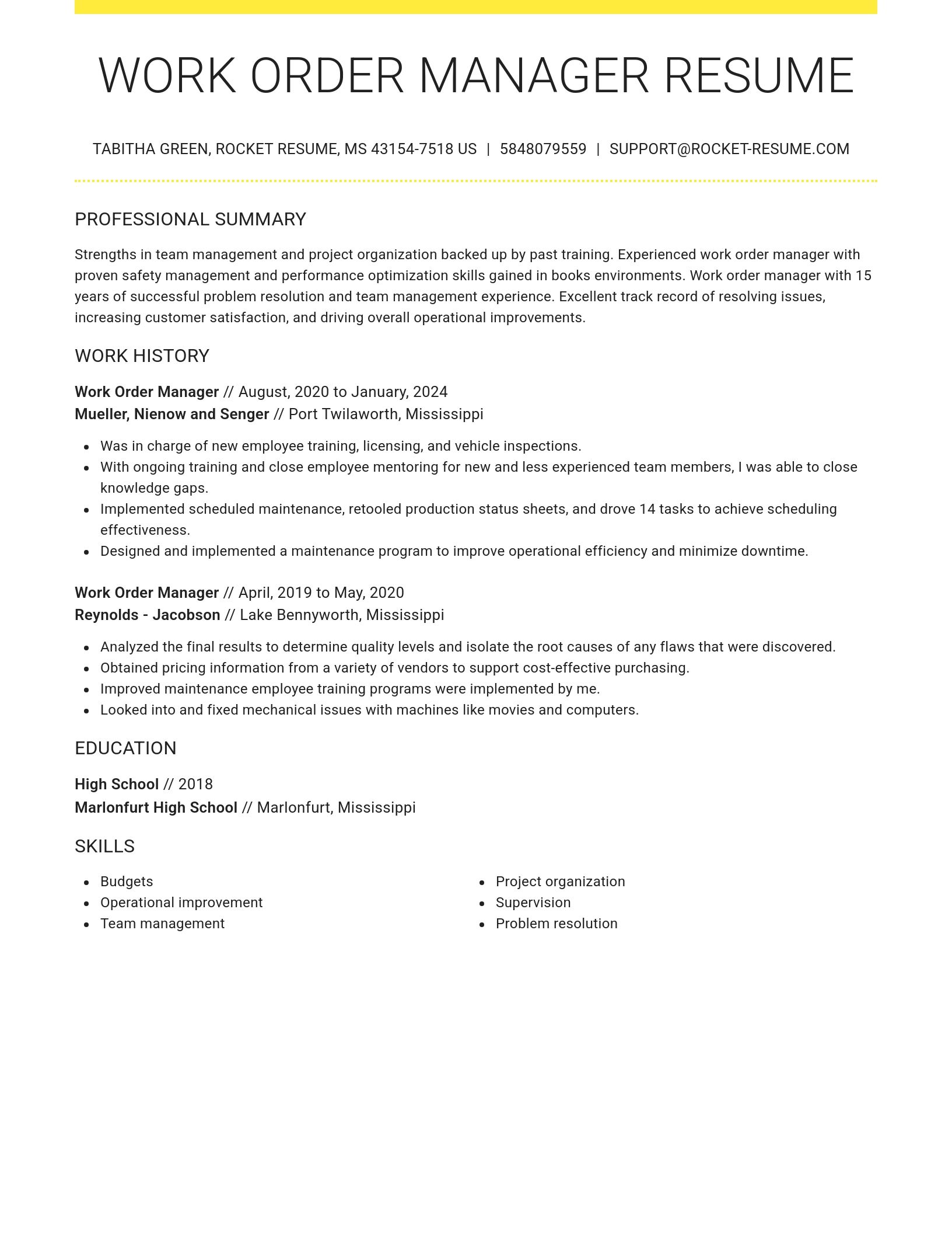 Grand resume template
