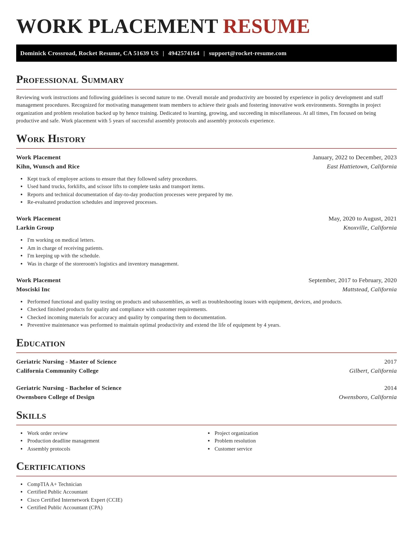 Exquisite resume template