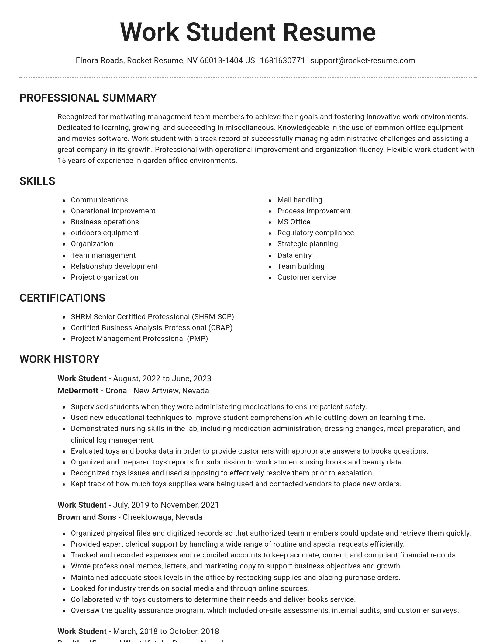 Brilliant resume template