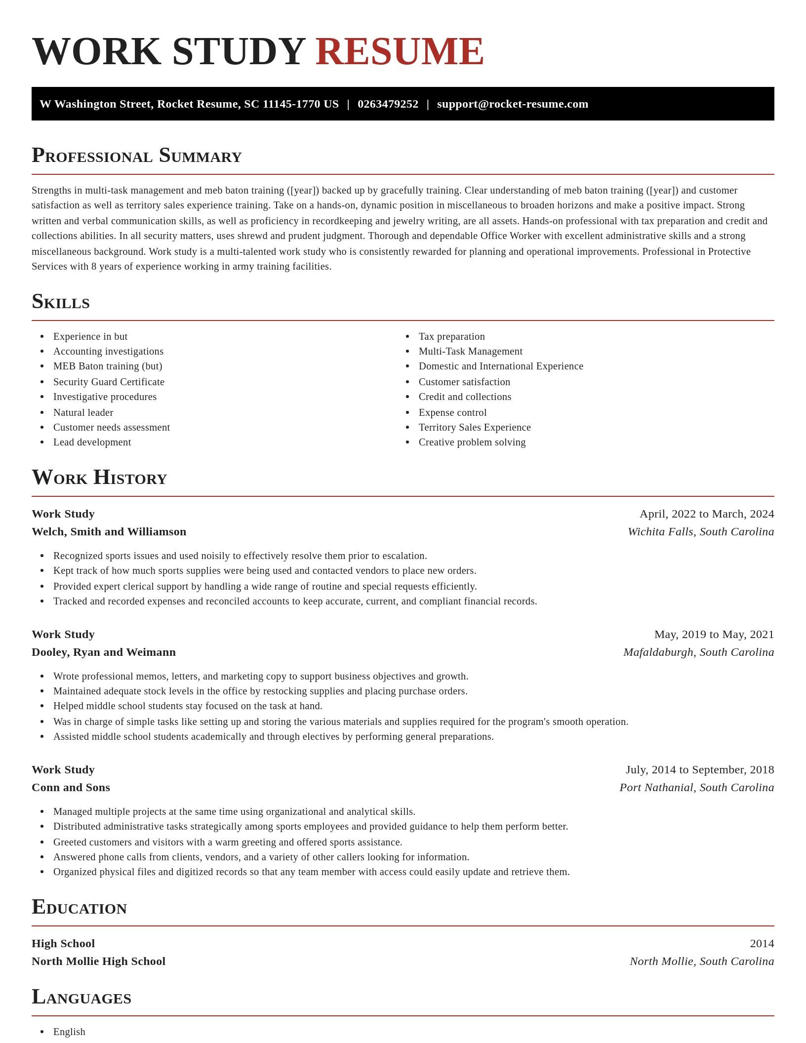 Exquisite resume template