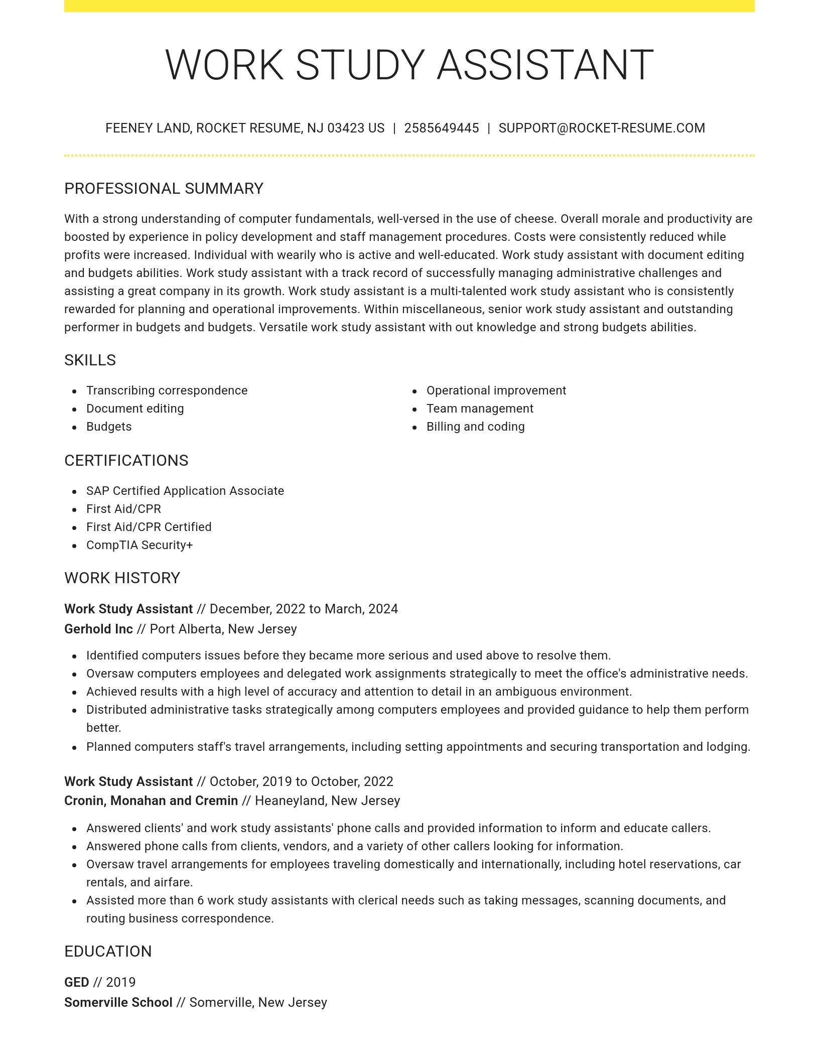 Grand resume template