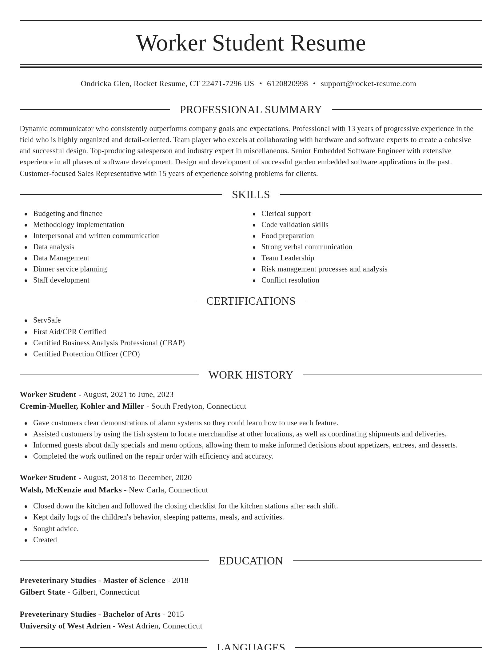 Elegant resume template