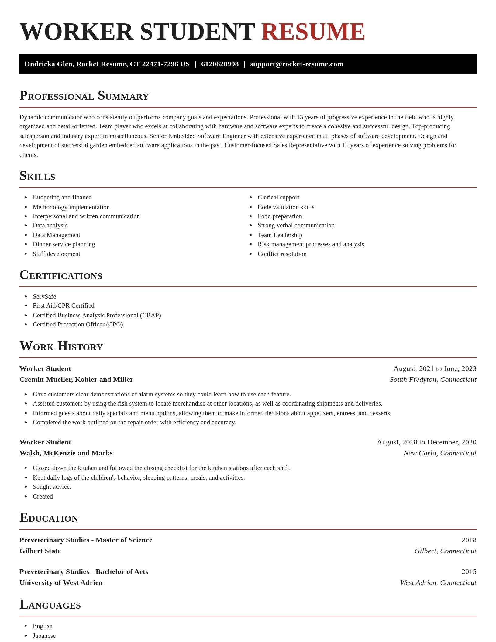 Exquisite resume template