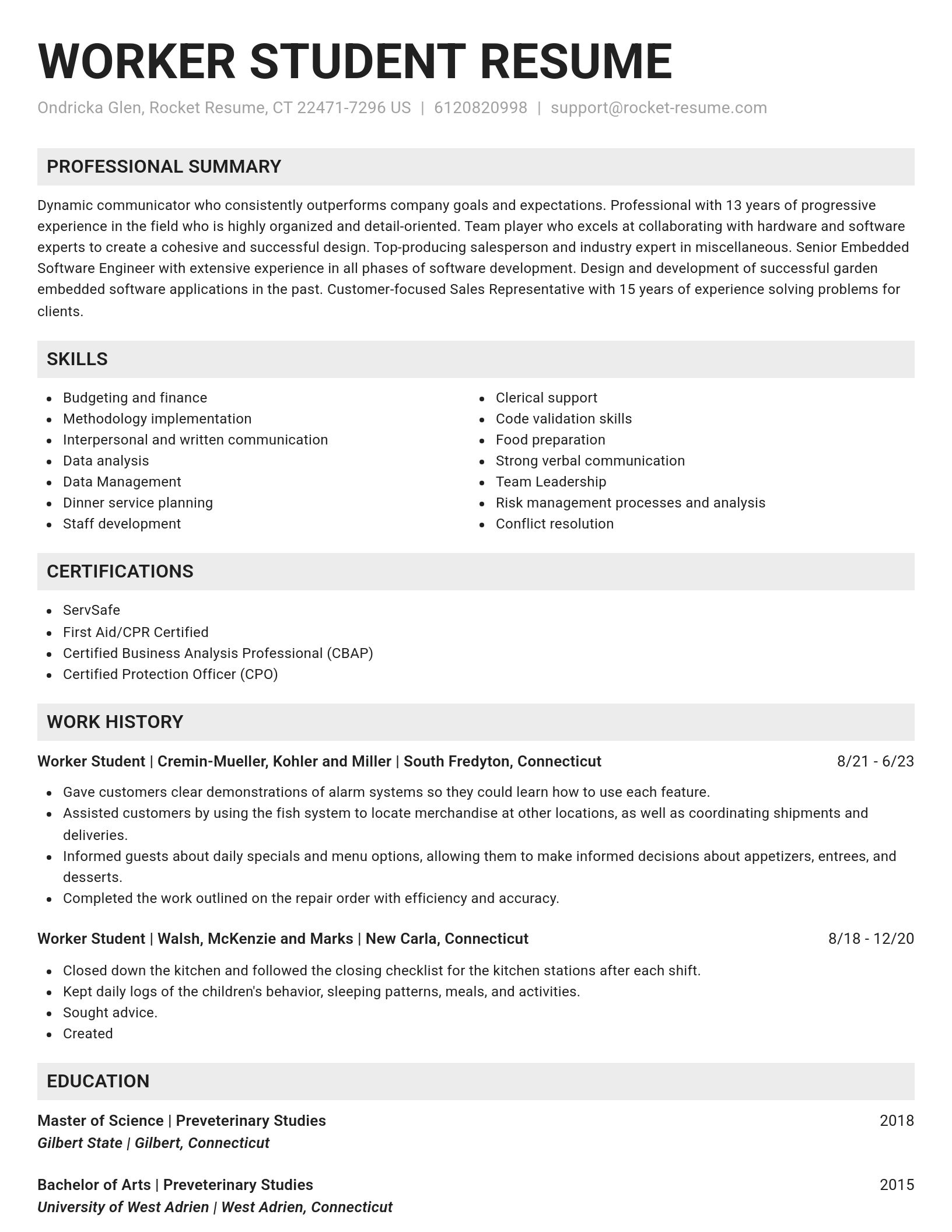 Genius resume template