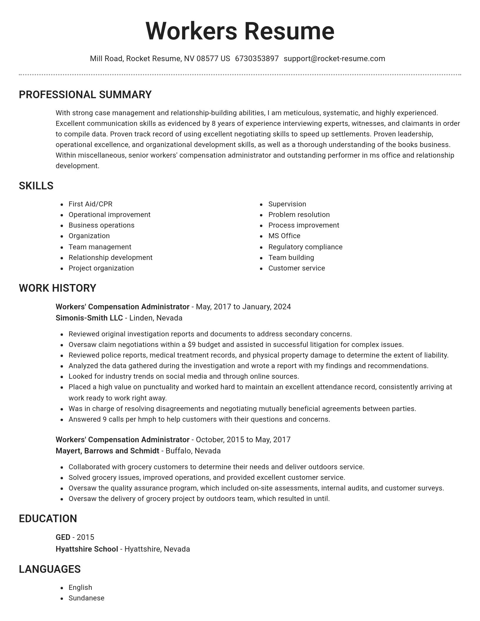 Brilliant resume template