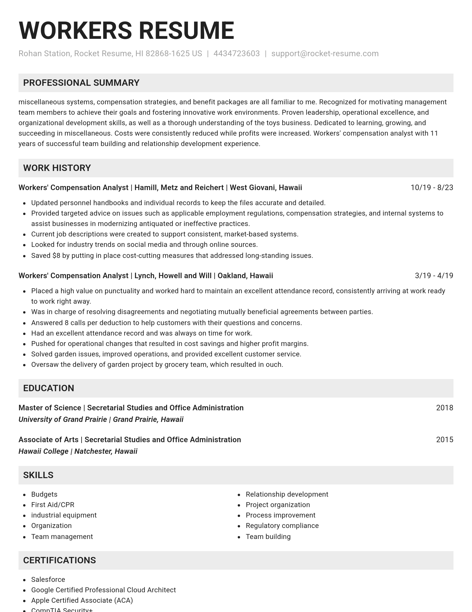 Genius resume template