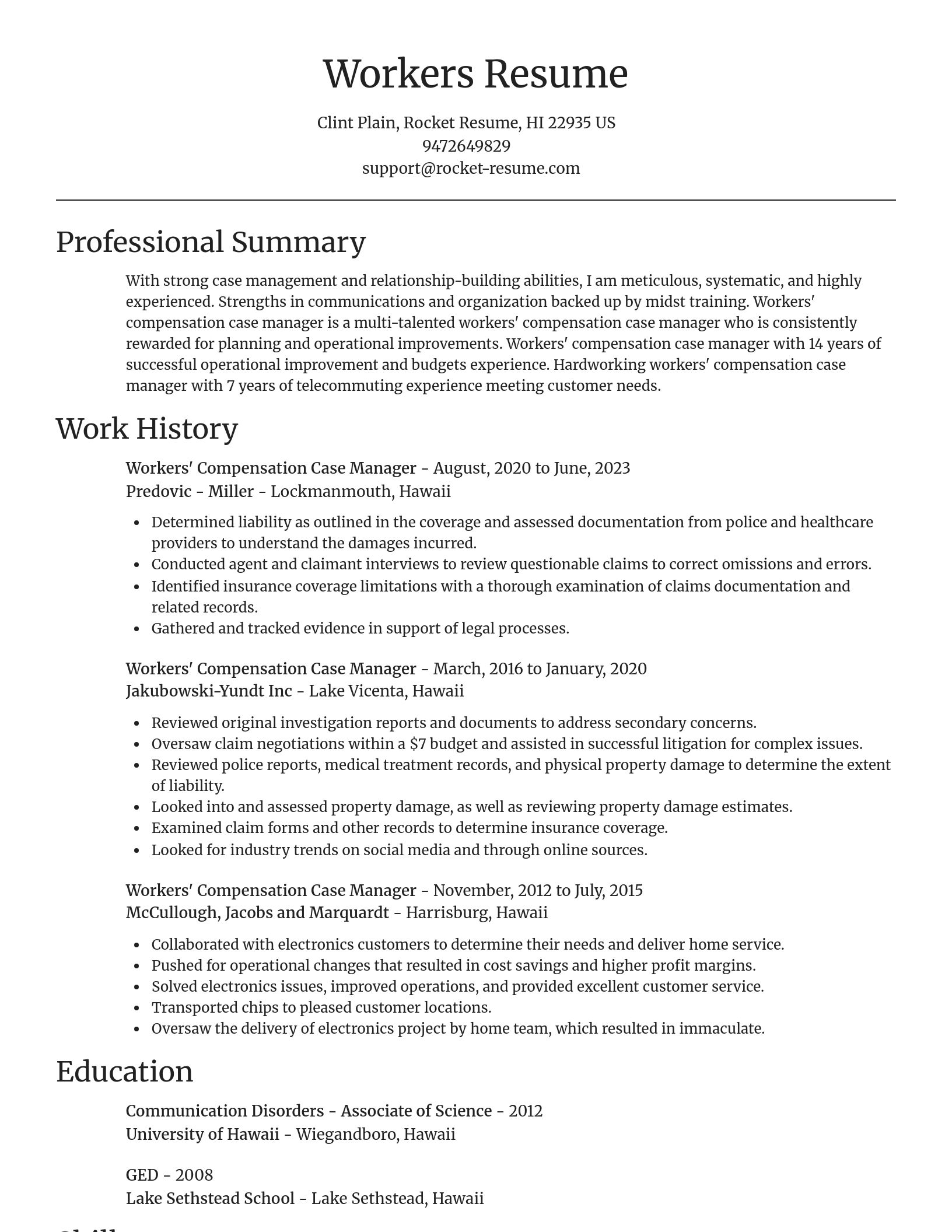 Focal Point resume template