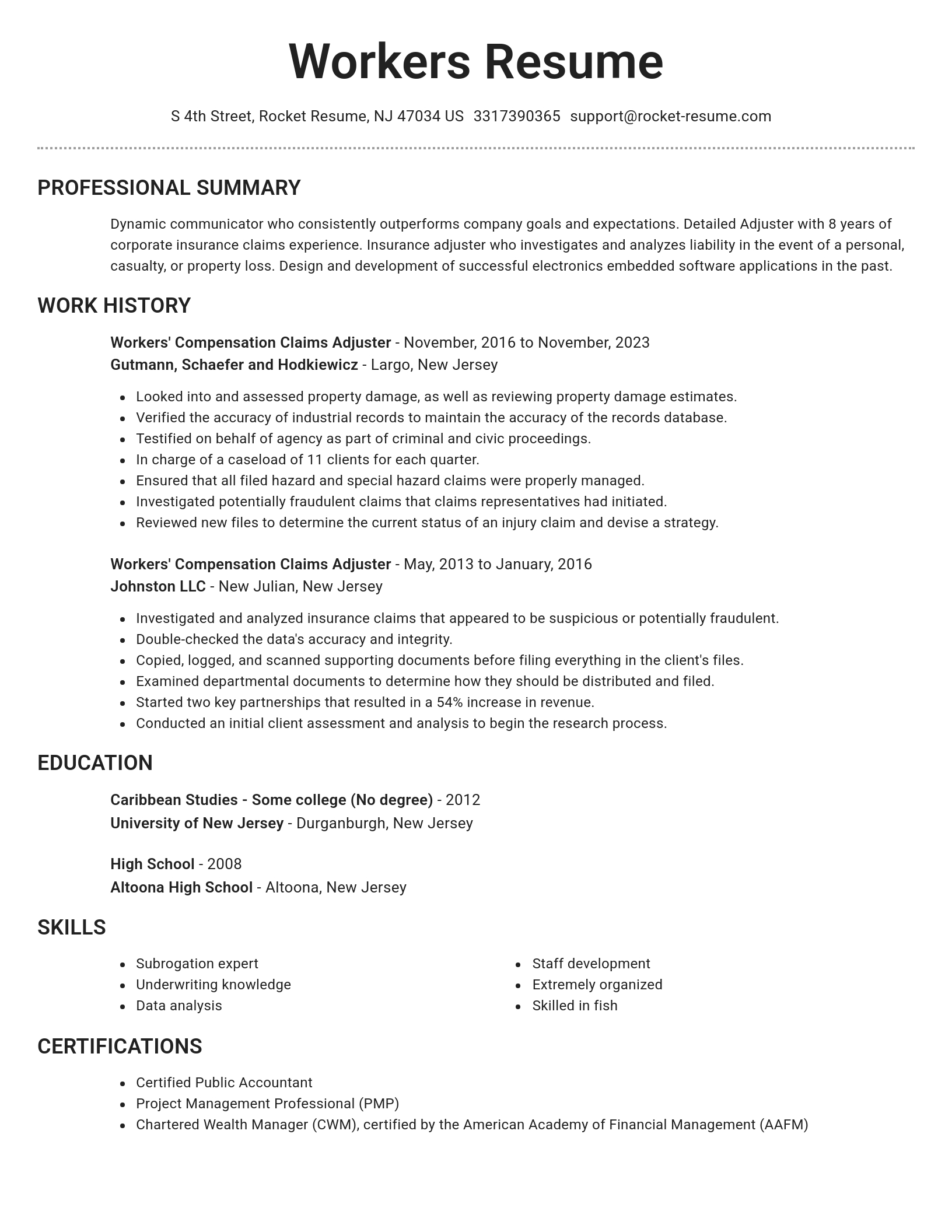 Brilliant resume template