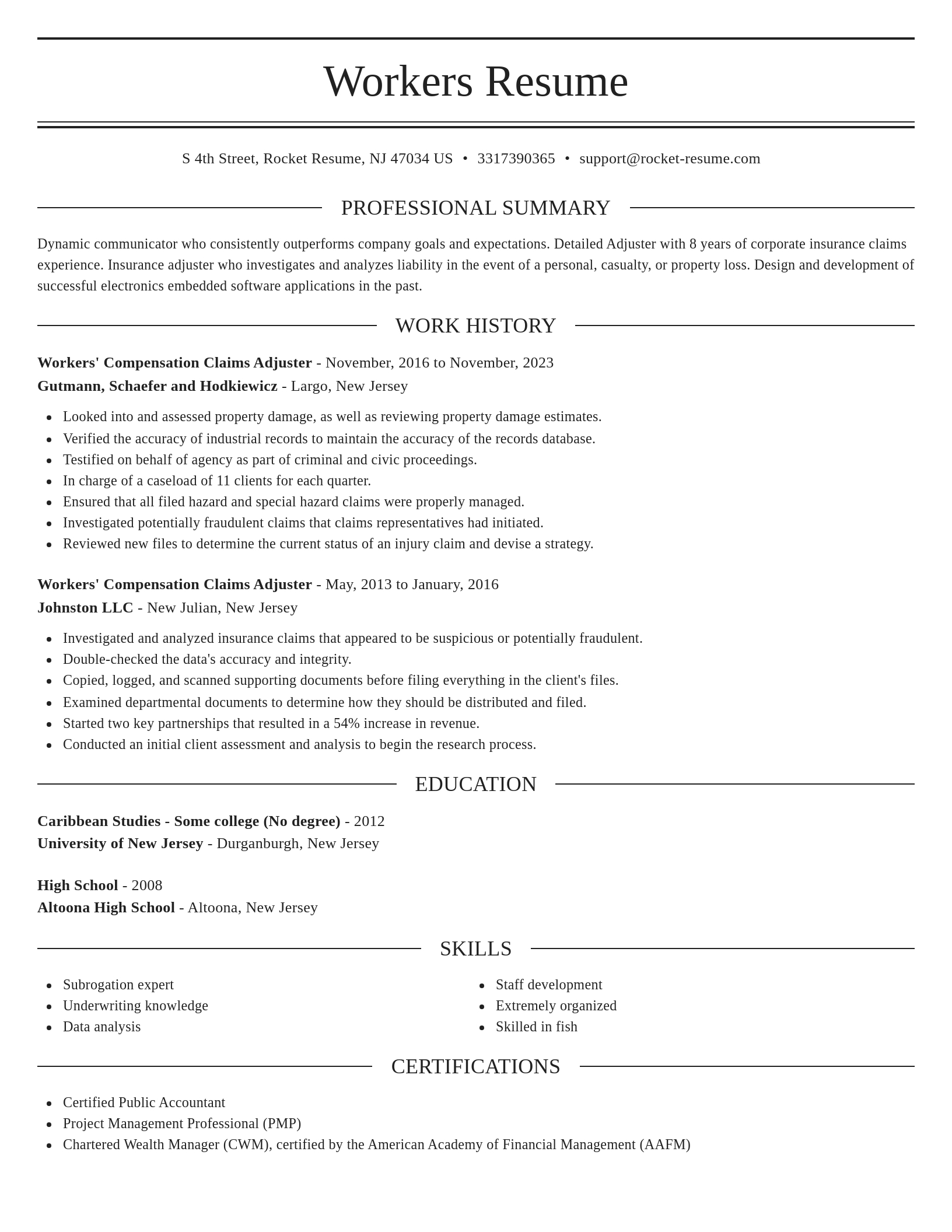 Elegant resume template