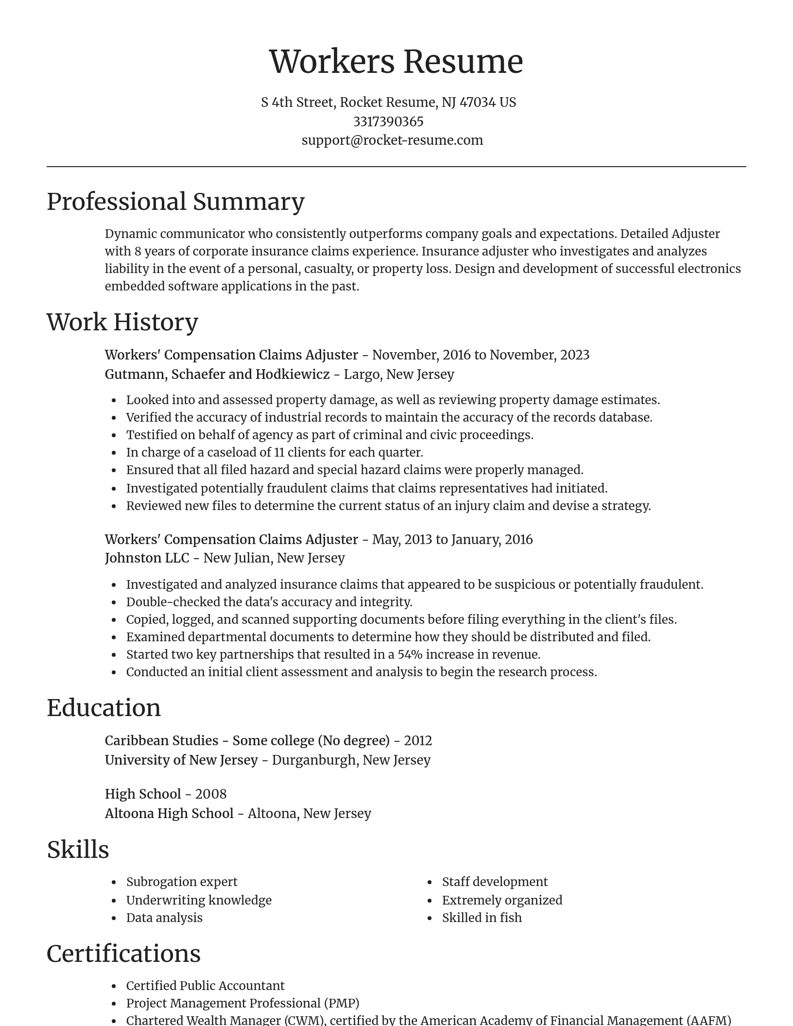 Focal Point resume template