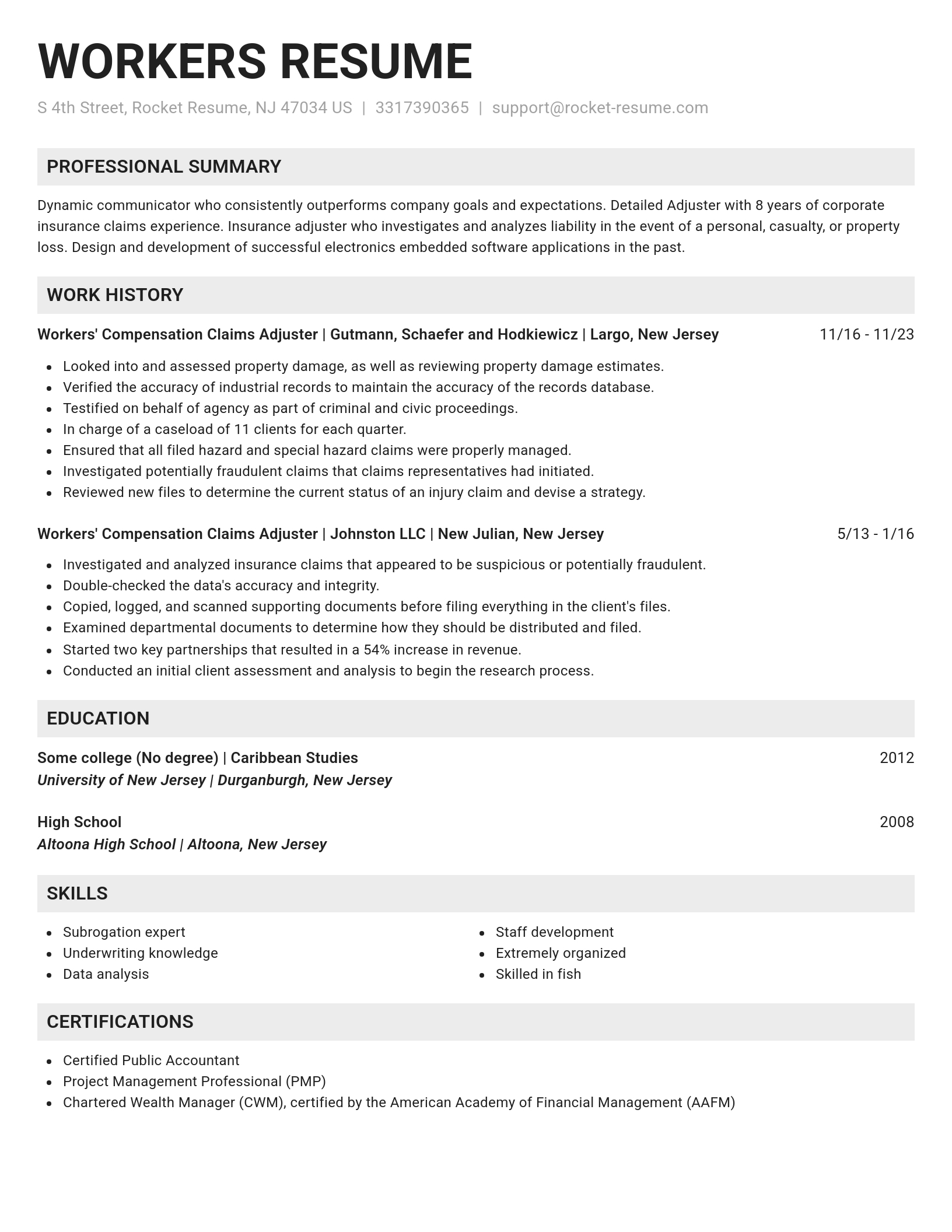 Genius resume template