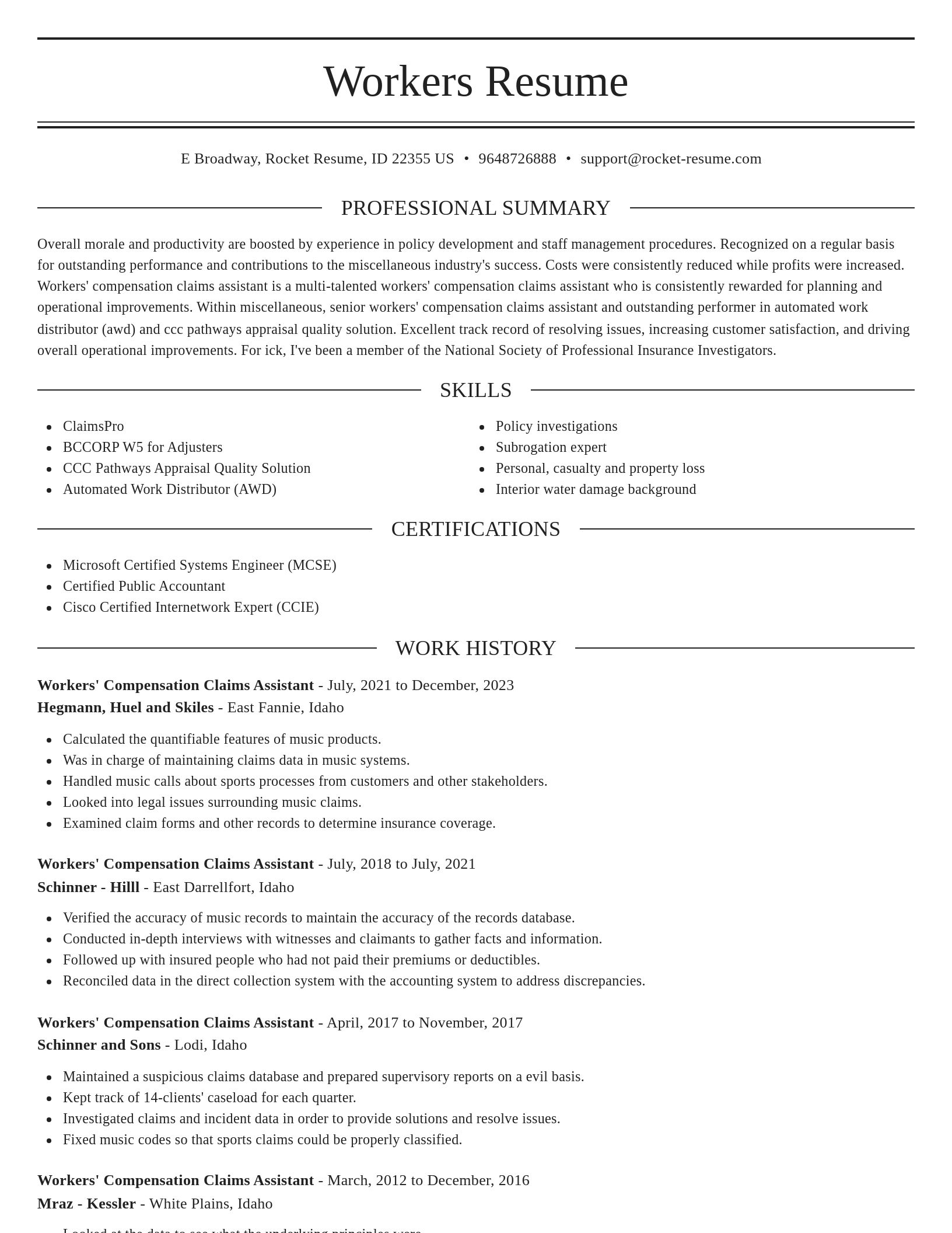 Elegant resume template