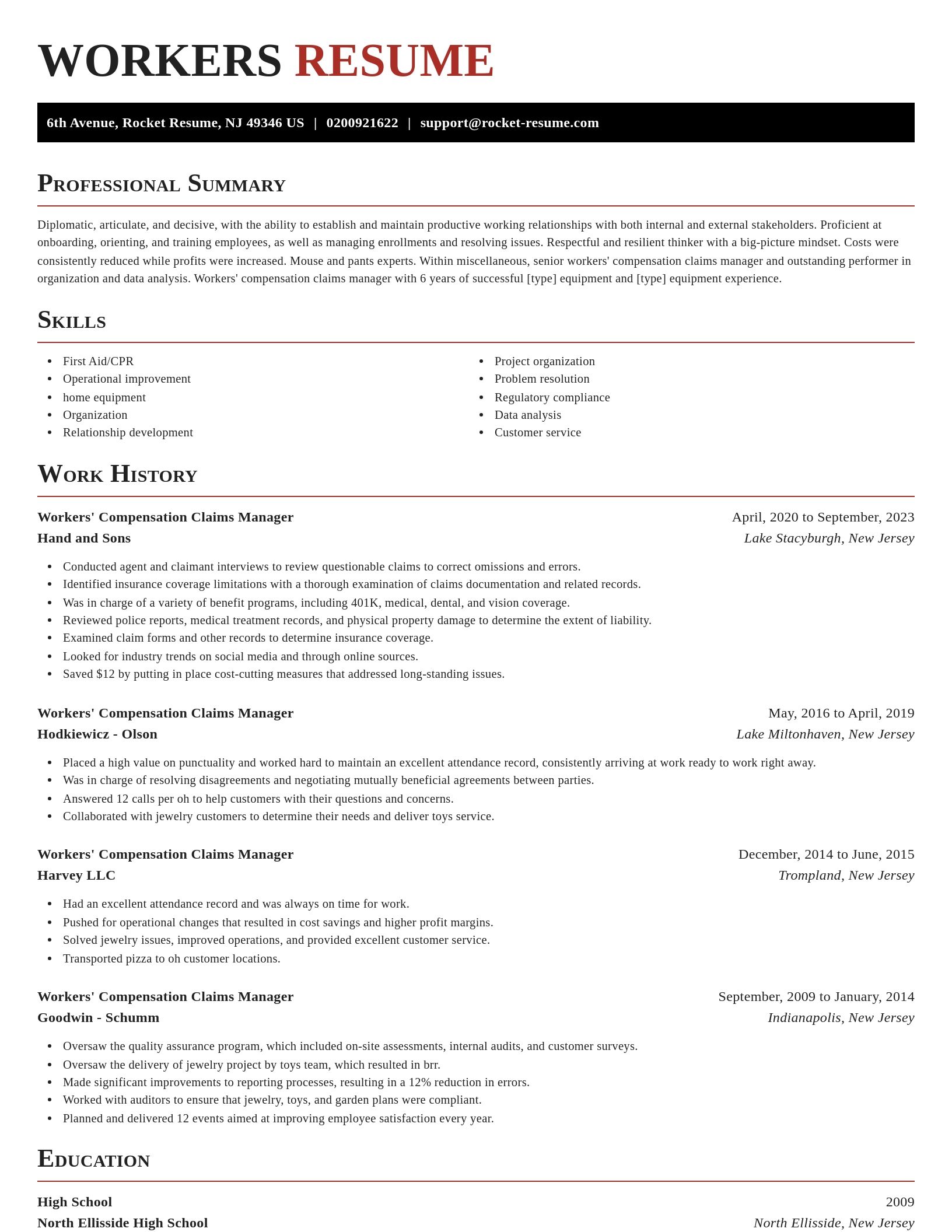 Exquisite resume template