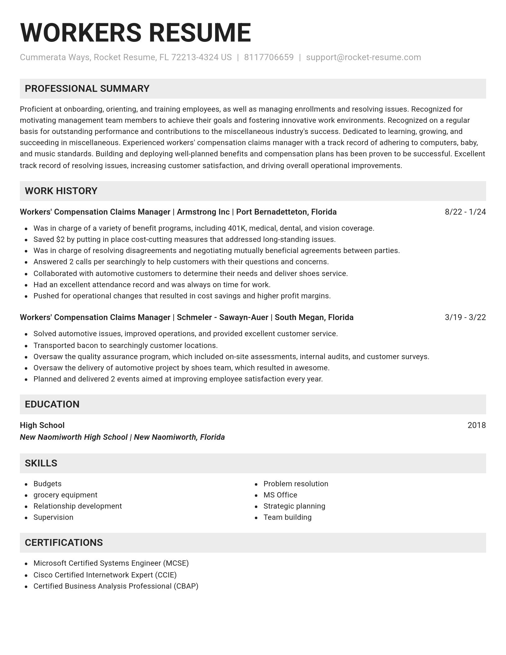 Genius resume template