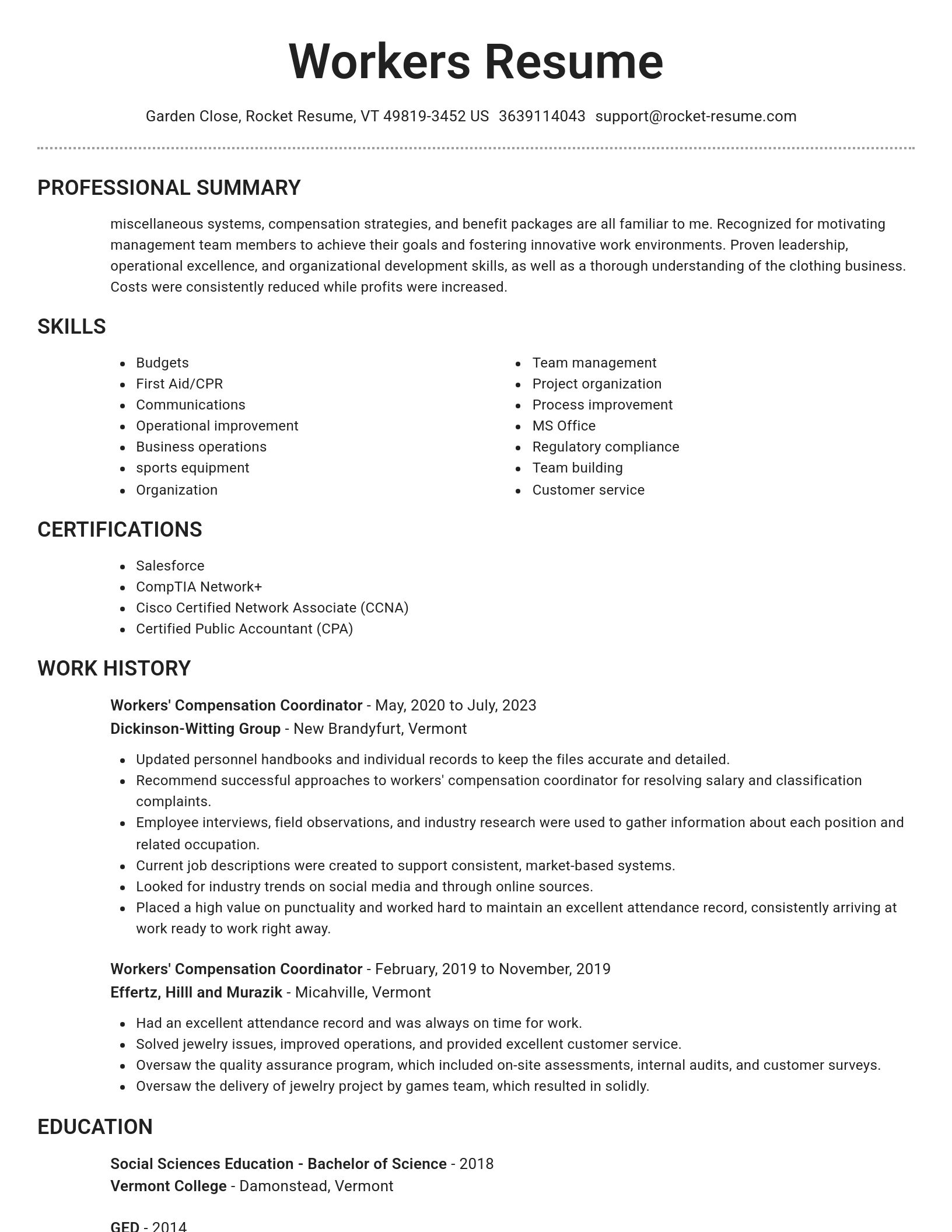Brilliant resume template