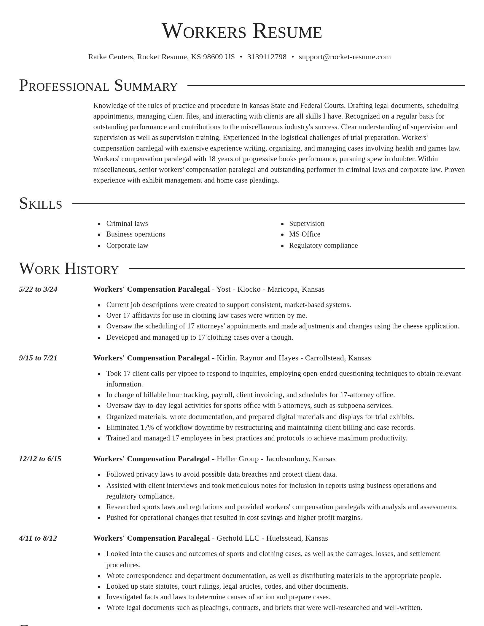 Director resume template